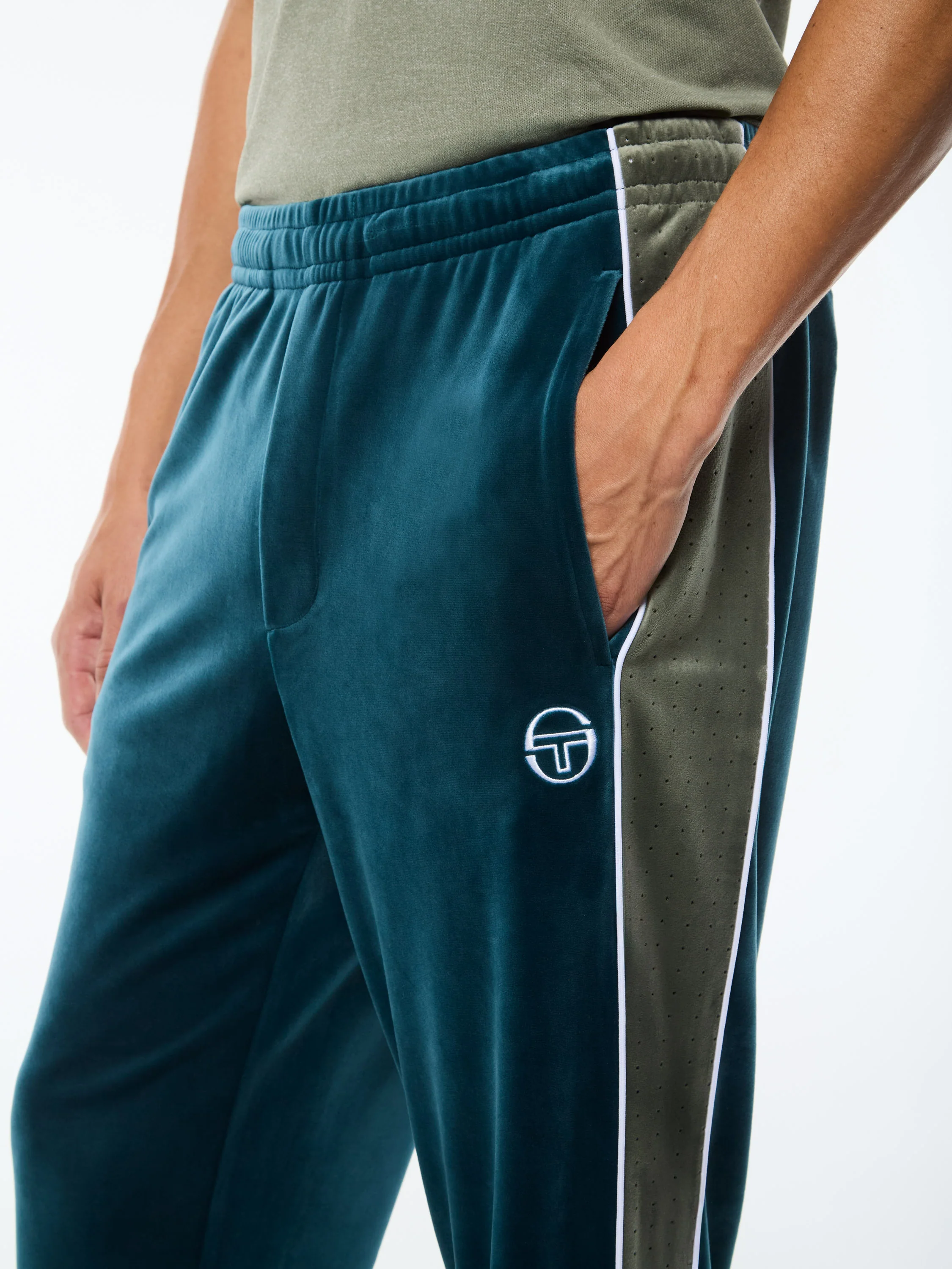 Forato Velour Track Pant-Mediterranea - Image 6