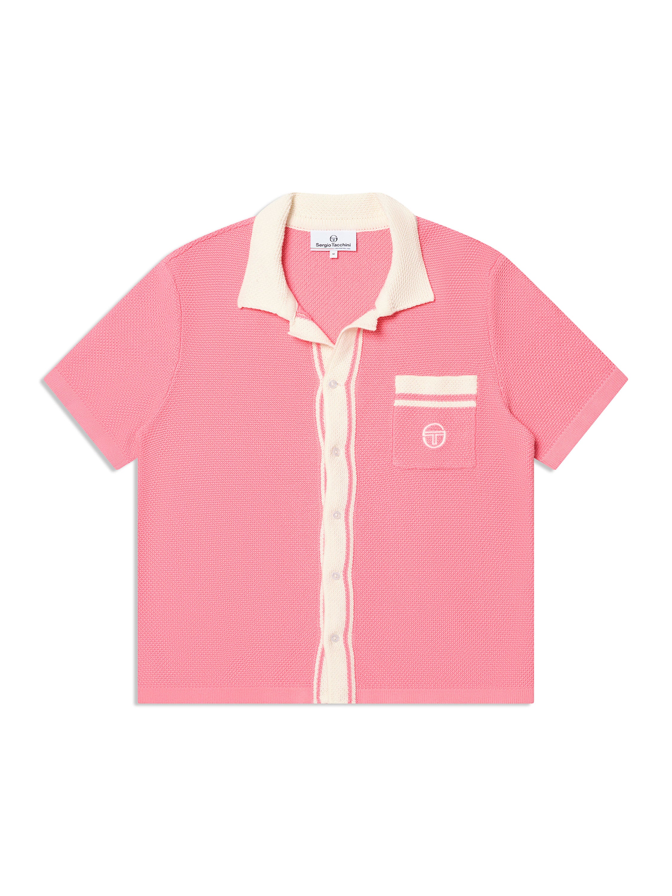 Fratelli Crochet Cabana Polo-Geranium Pink - Image 2