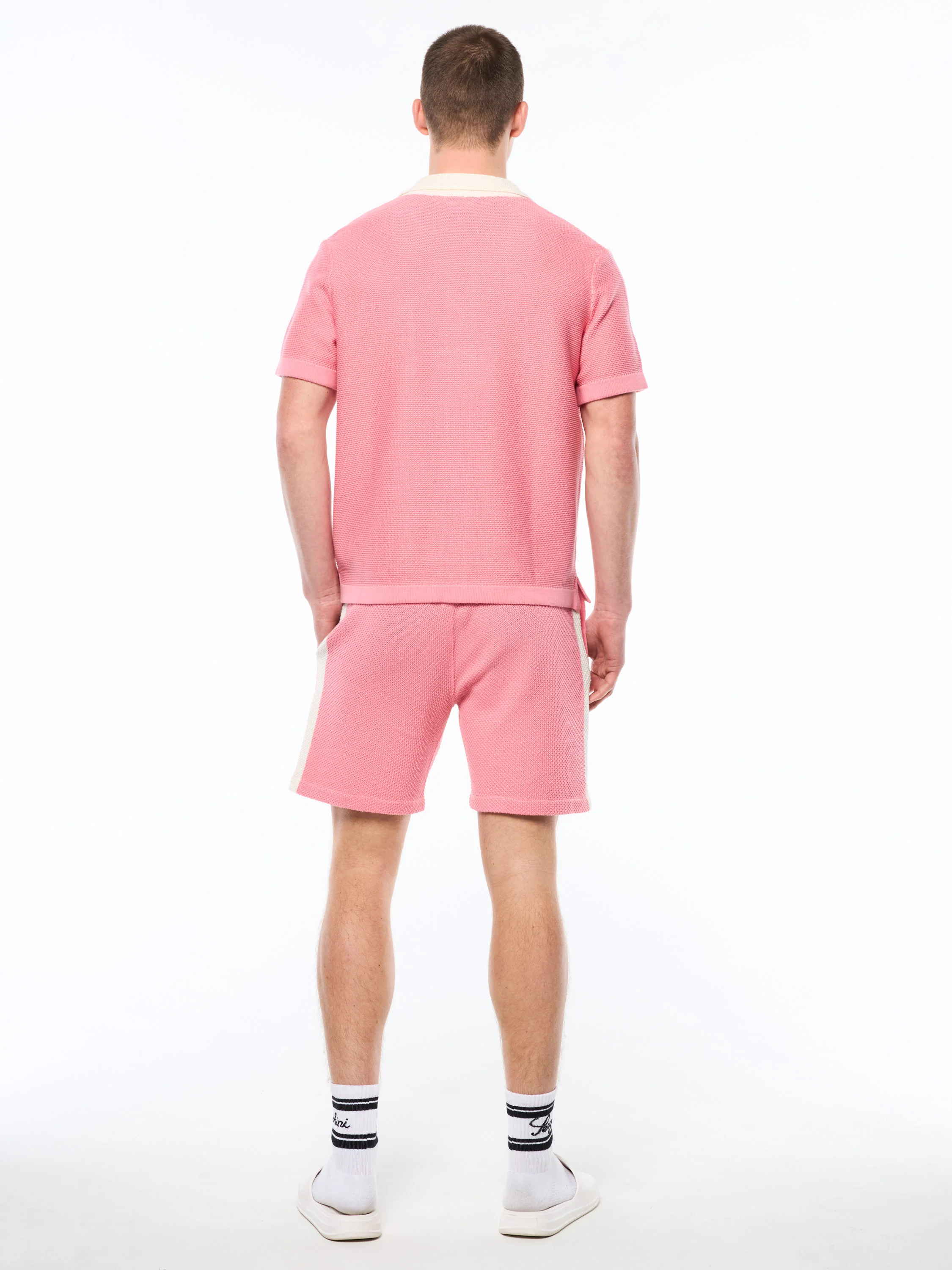 Fratelli Crochet Cabana Polo-Geranium Pink - Image 5