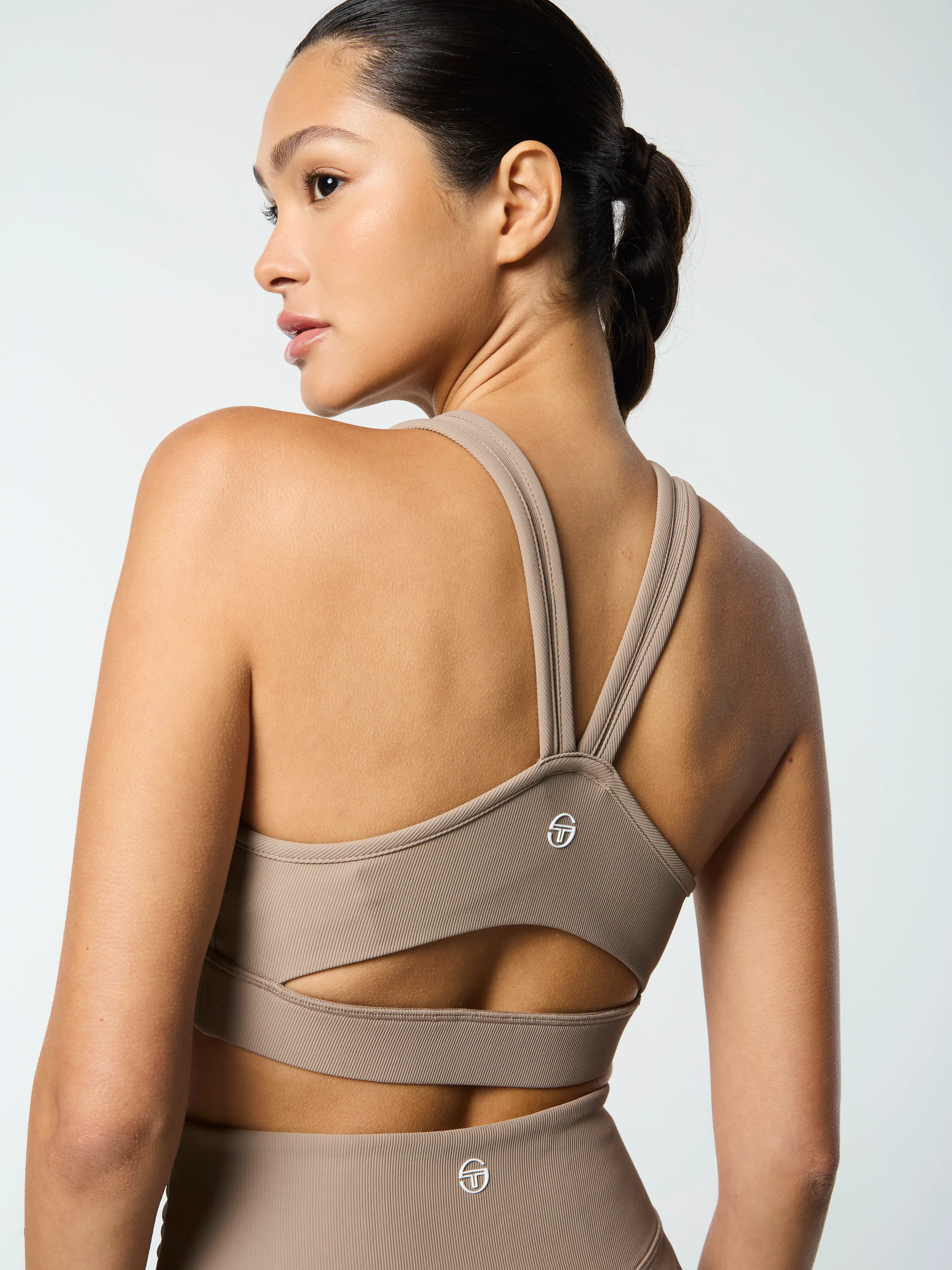 Giulia Sports Bra- Taupe Grey - Image 5