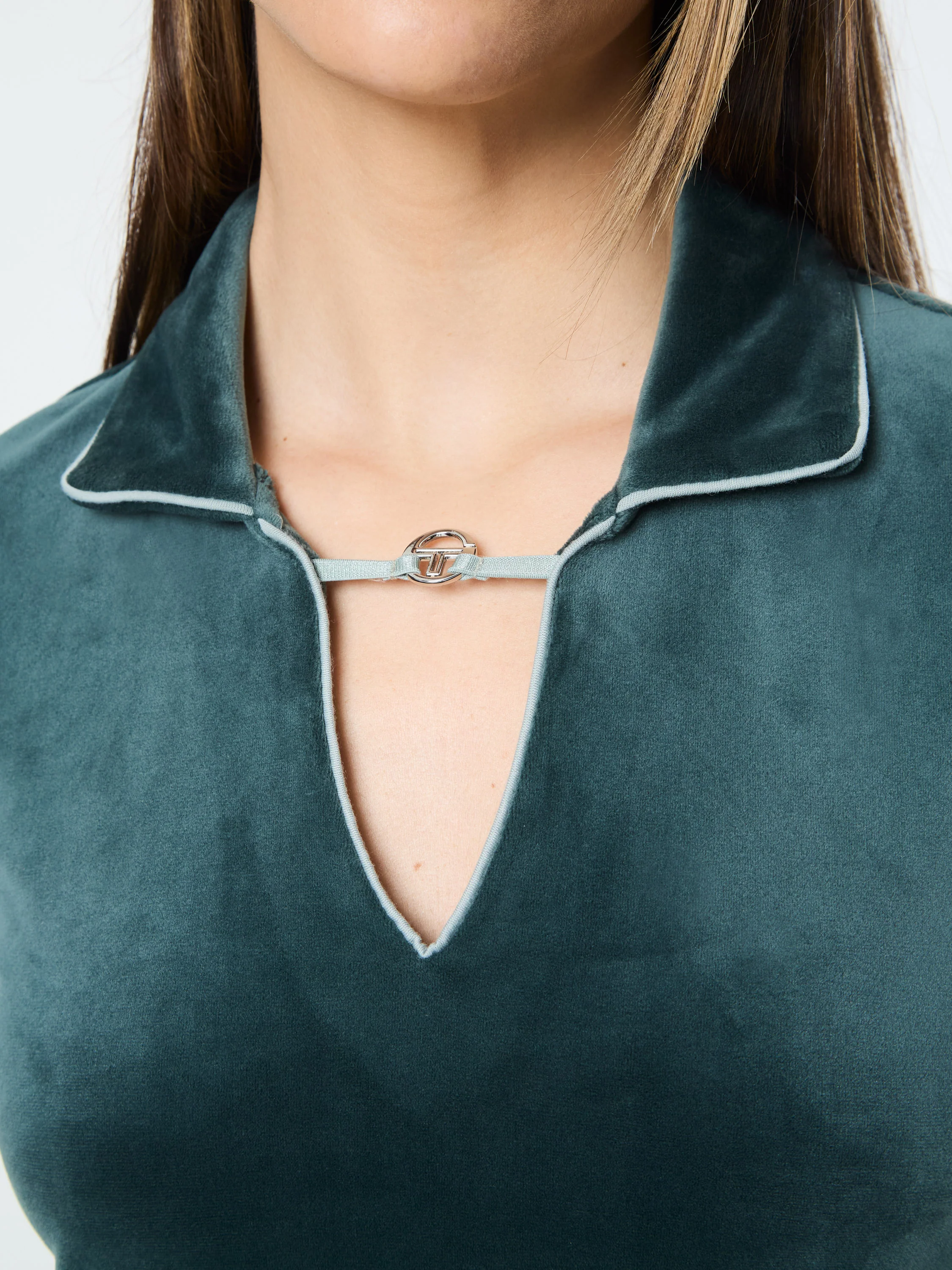 Lina Velour Dress- Green Gables - Image 8