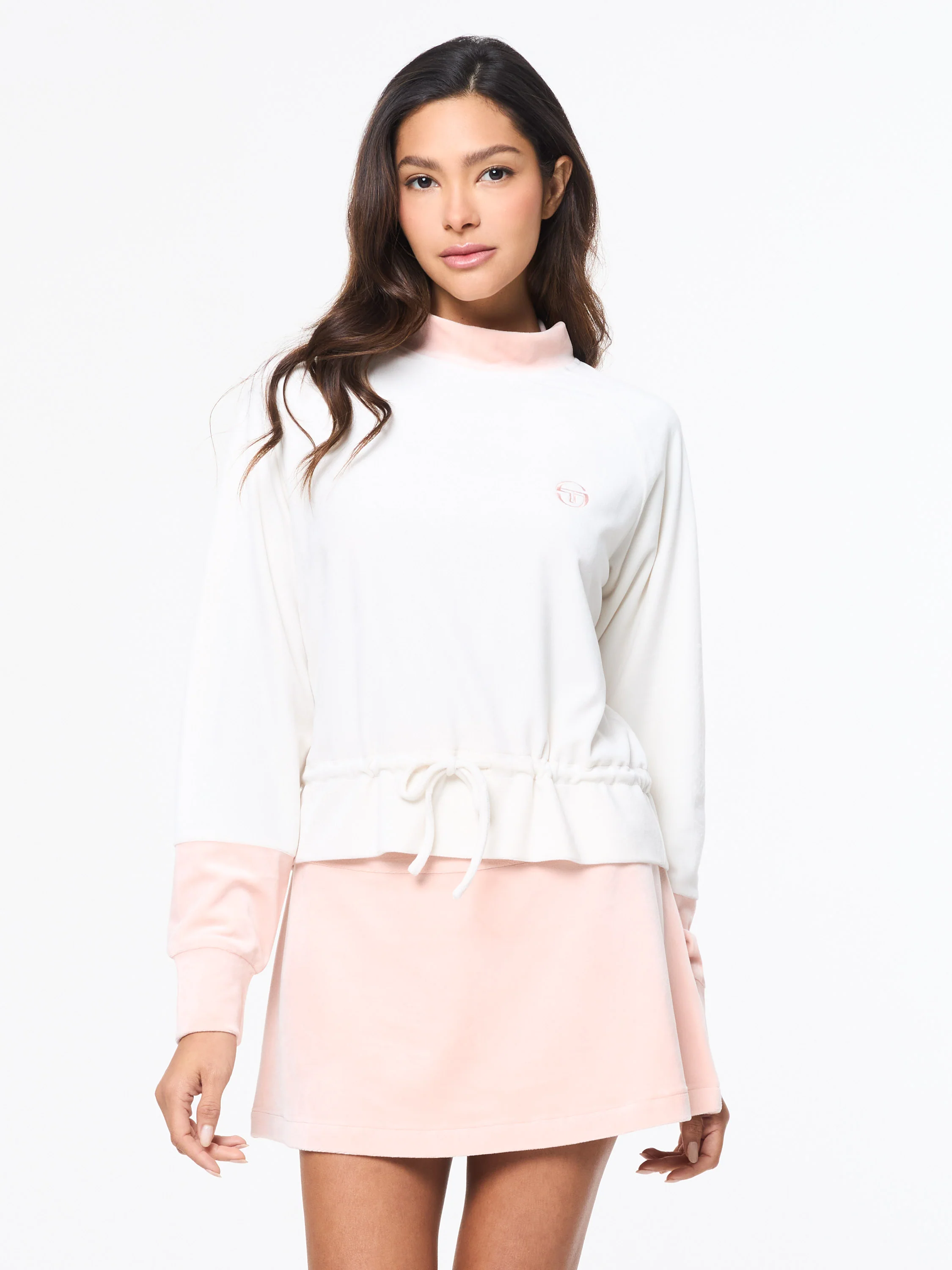 Lina Velour Top- Gardenia