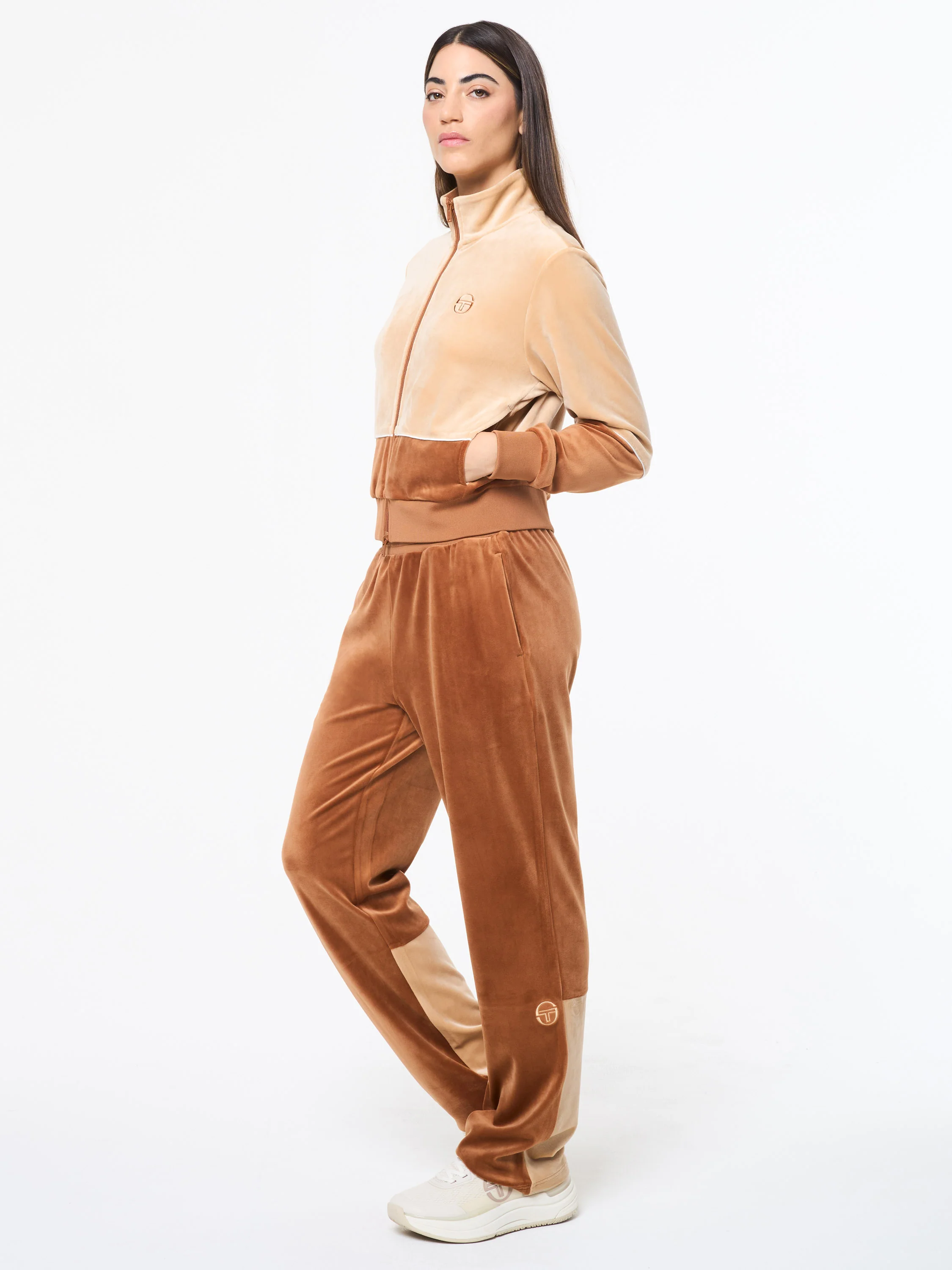 Lina Velour Track Jacket- Candied Ginger - Image 4