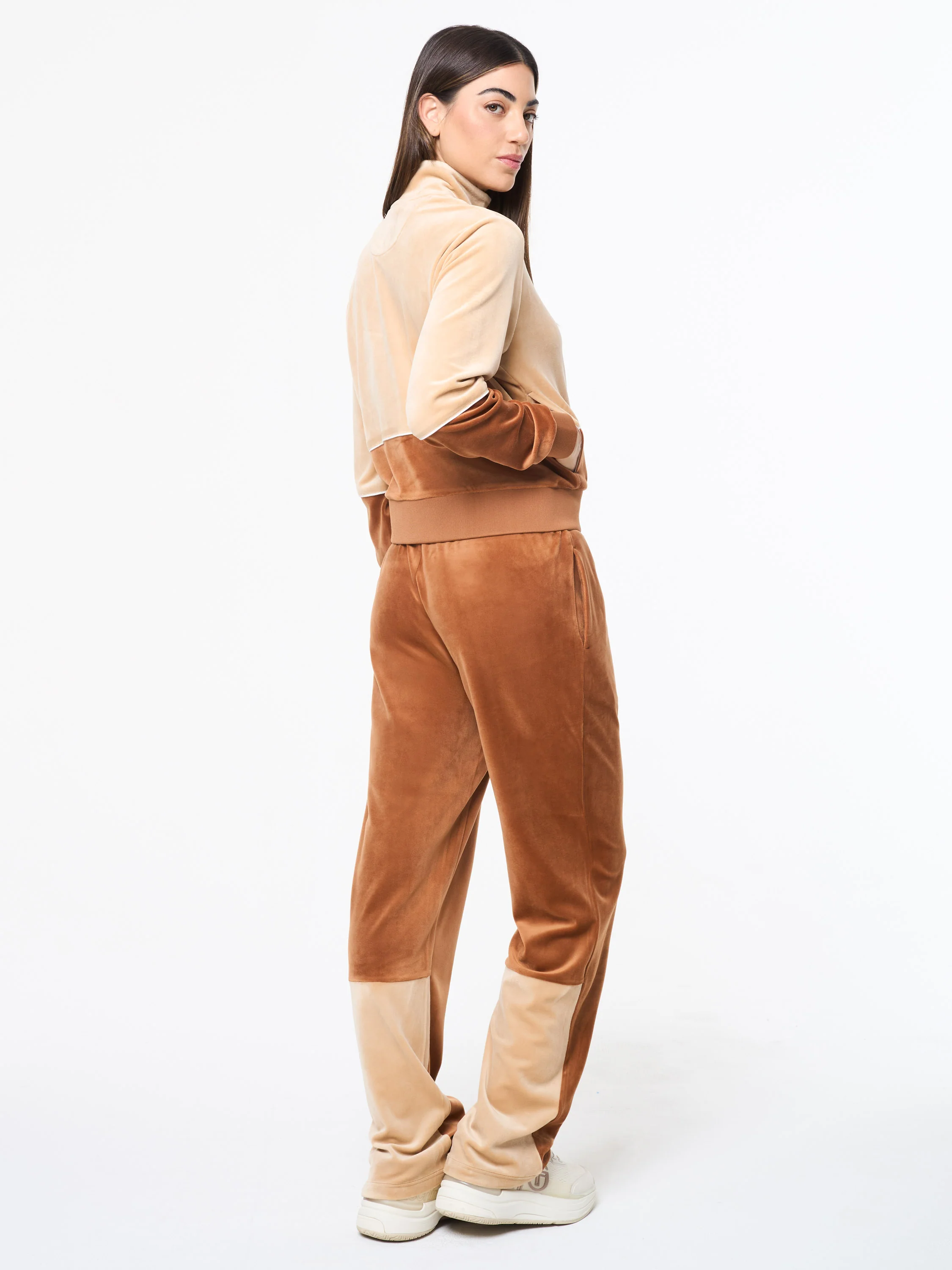 Lina Velour Track Jacket- Candied Ginger - Image 5