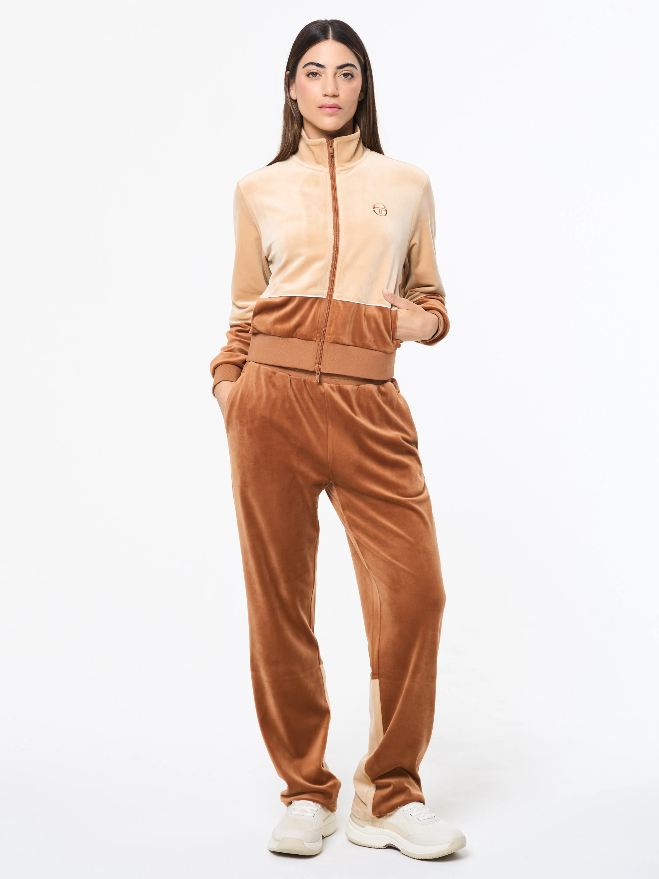 Lina Velour Track Pant- Candied Ginger - Image 3