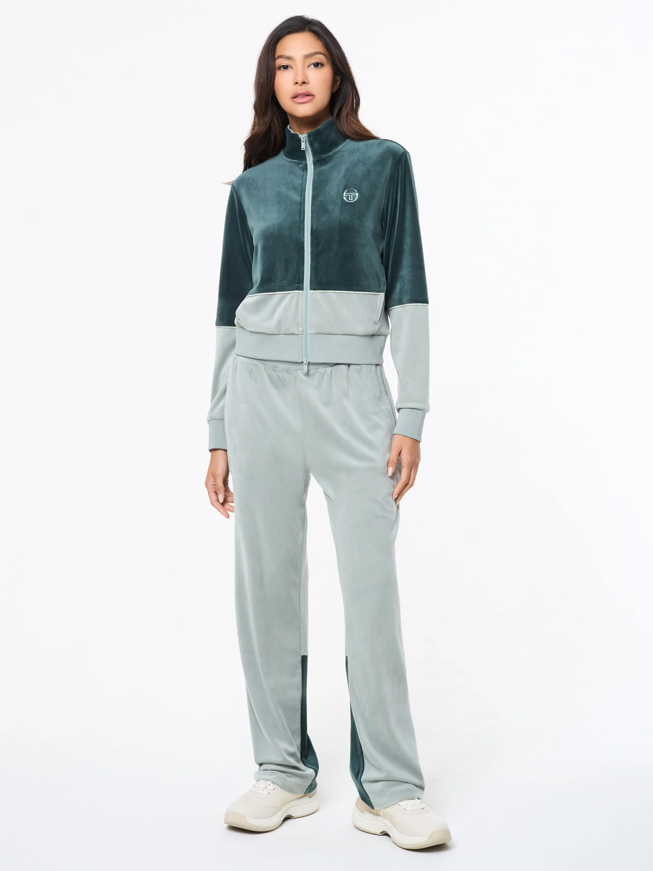 Lina Velour Track Pant- Green Gables - Image 3
