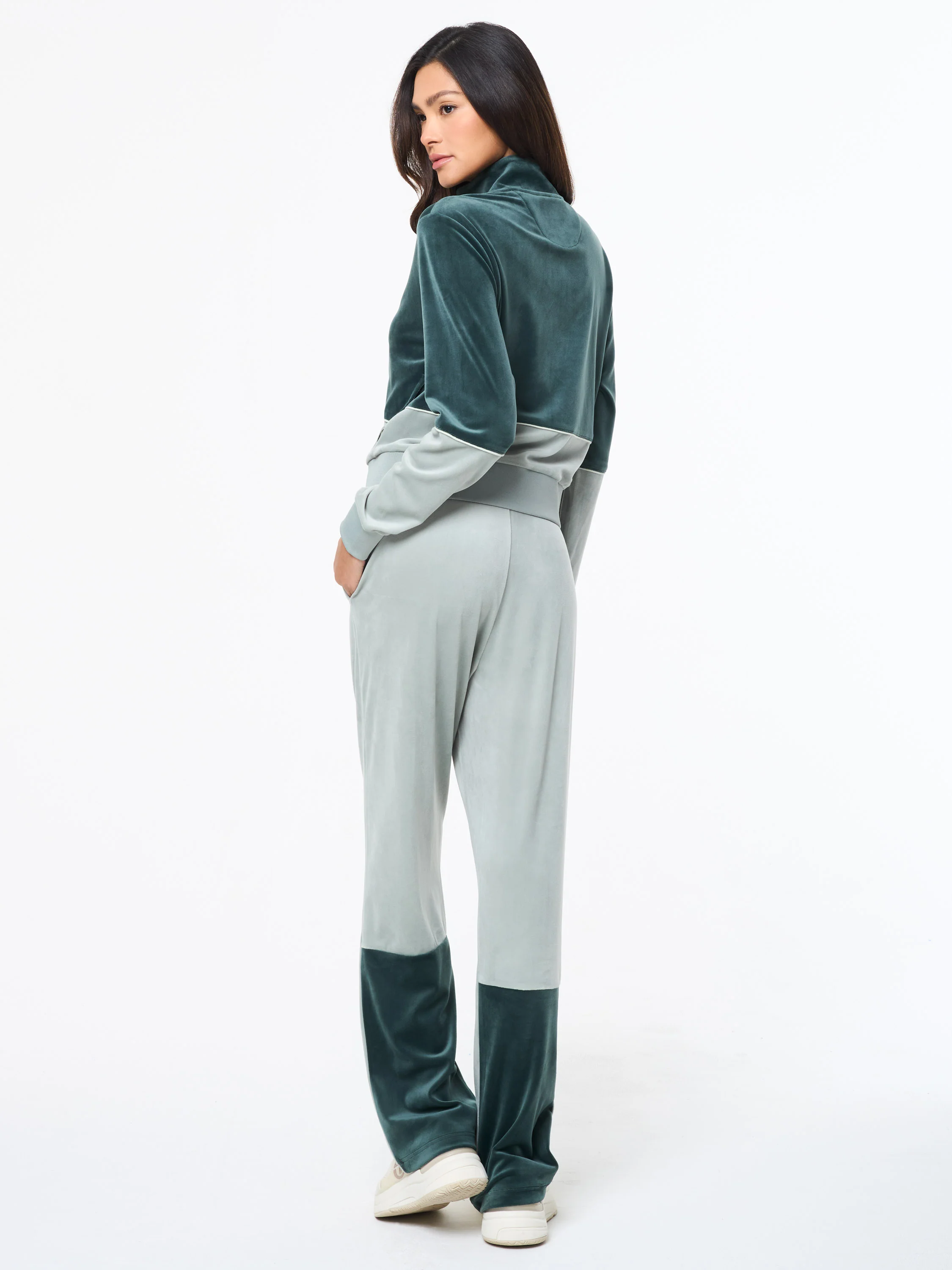 Lina Velour Track Pant- Green Gables - Image 4
