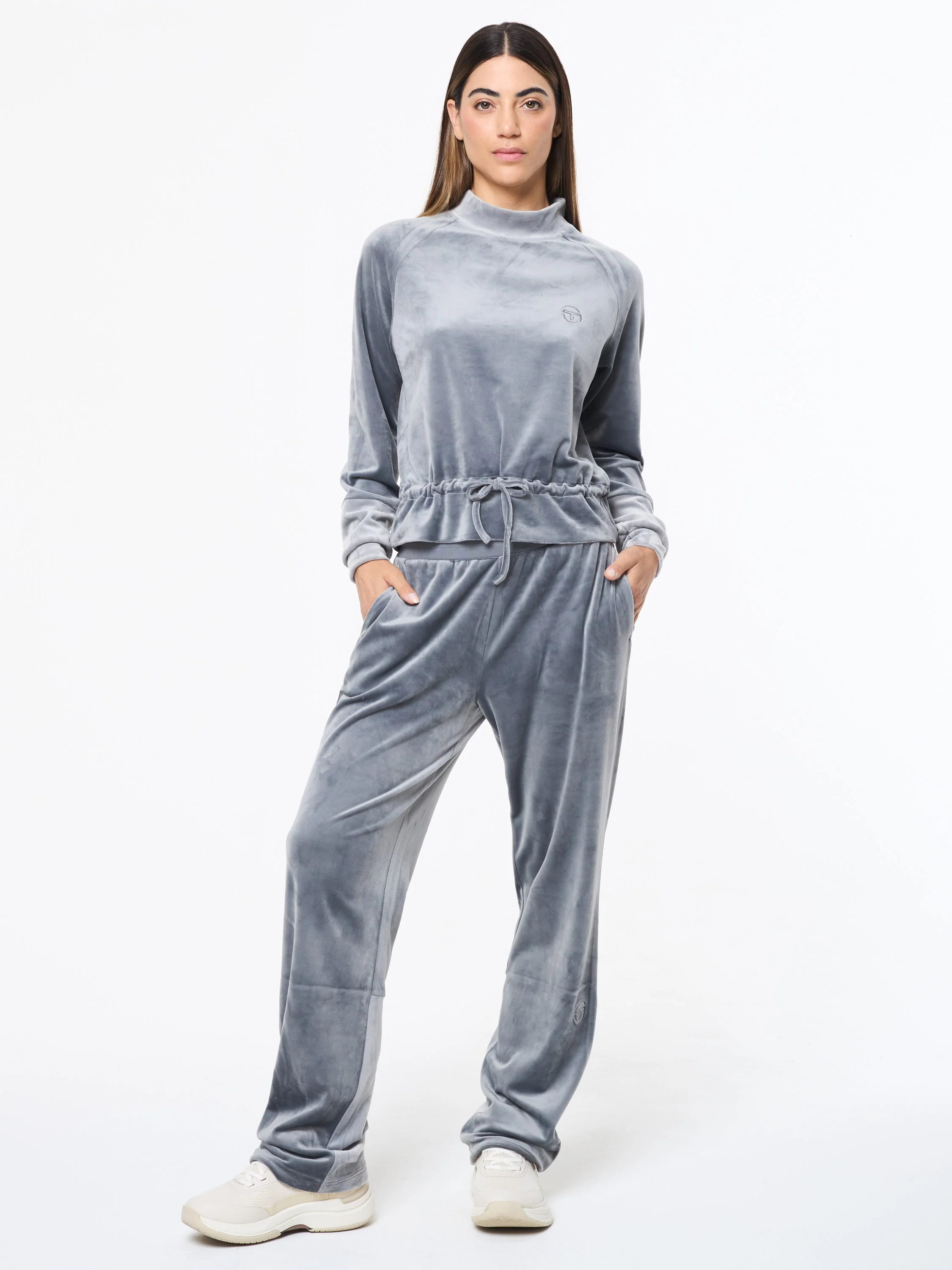 Lina Velour Track Pant- Quiet Shade - Image 3