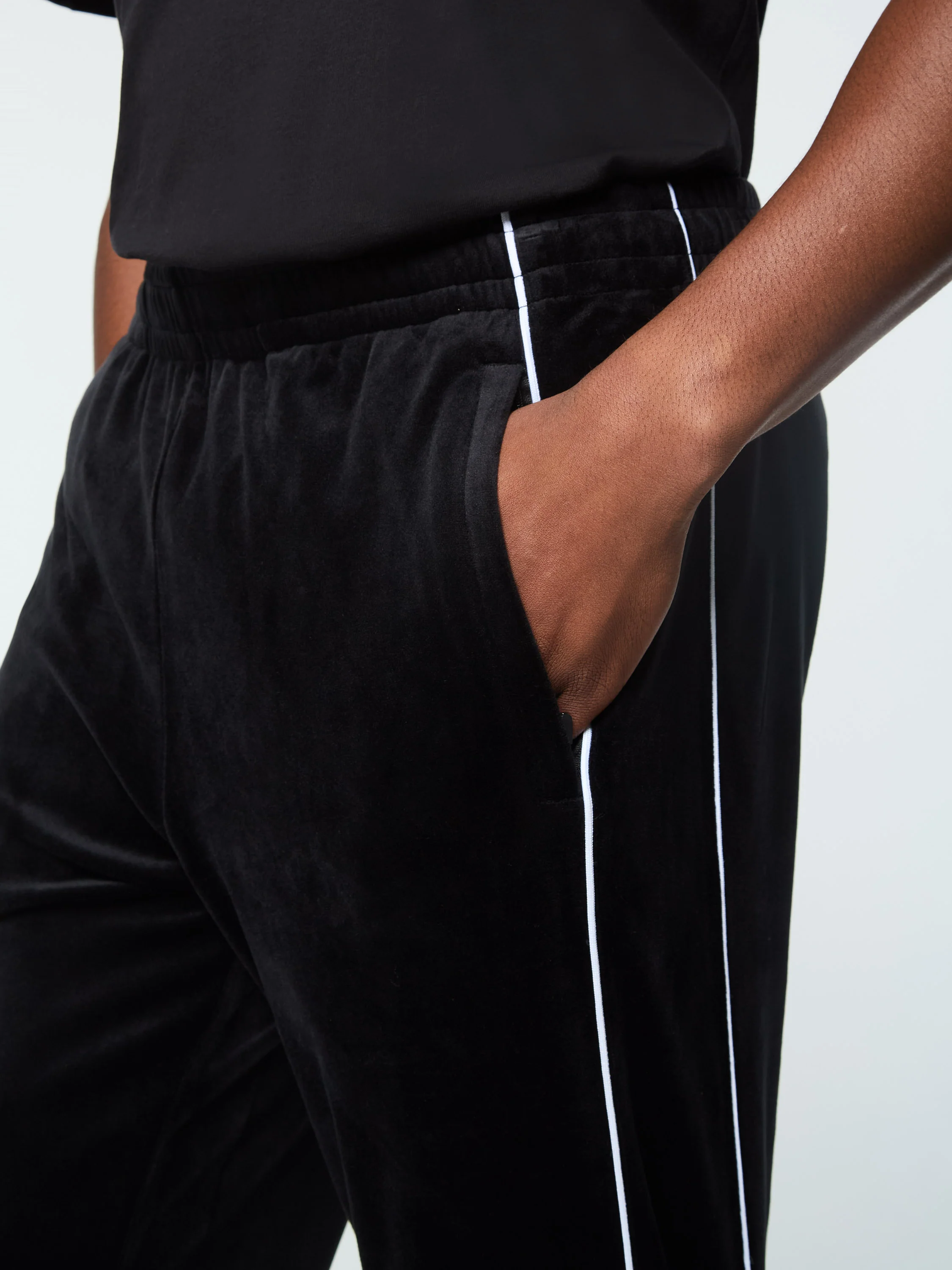 Lioni Velour Track Pant- Black Beauty - Image 7