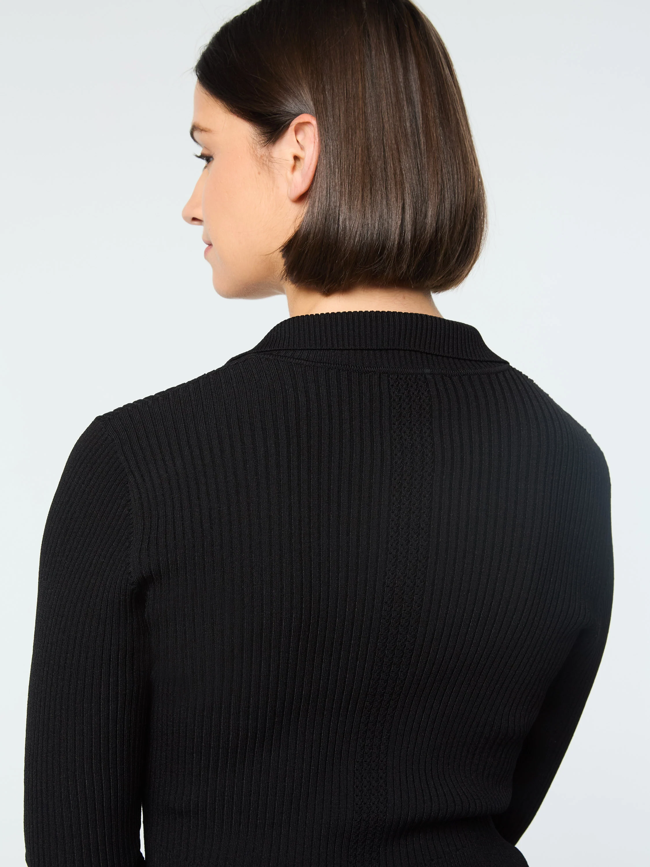 Magreta Rib Cardigan- Black Beauty - Image 6