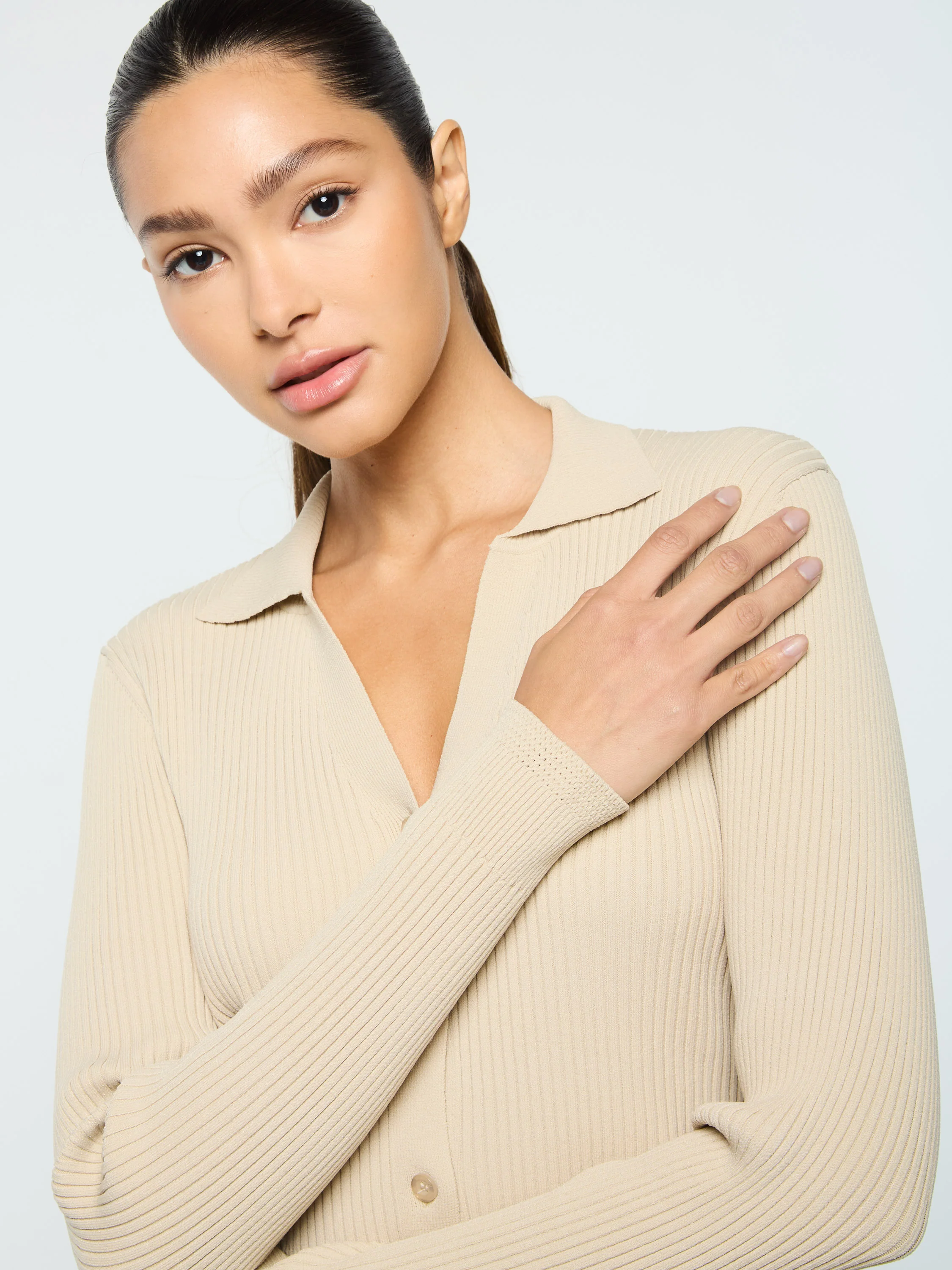 Magreta Rib Cardigan- Humus - Image 8