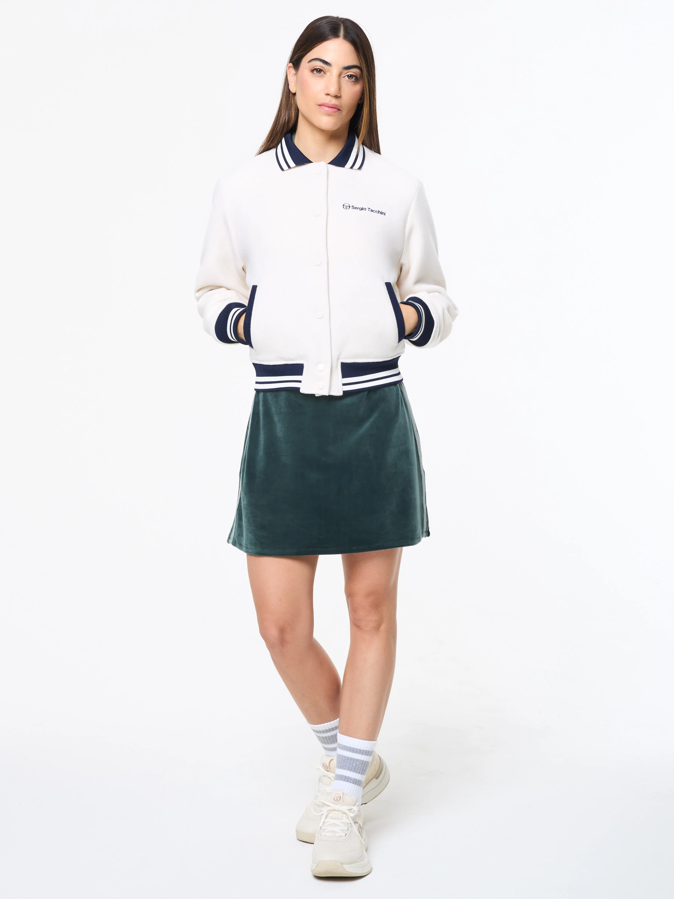 Marisa Varsity Jacket- Gardenia - Image 3