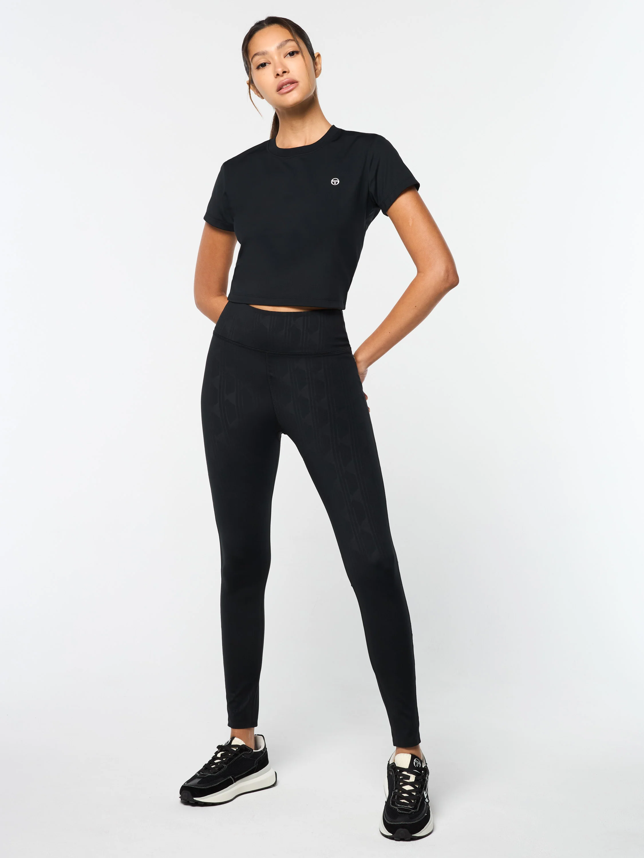 Mirano Fitted Crop Top- Black Beauty - Image 4