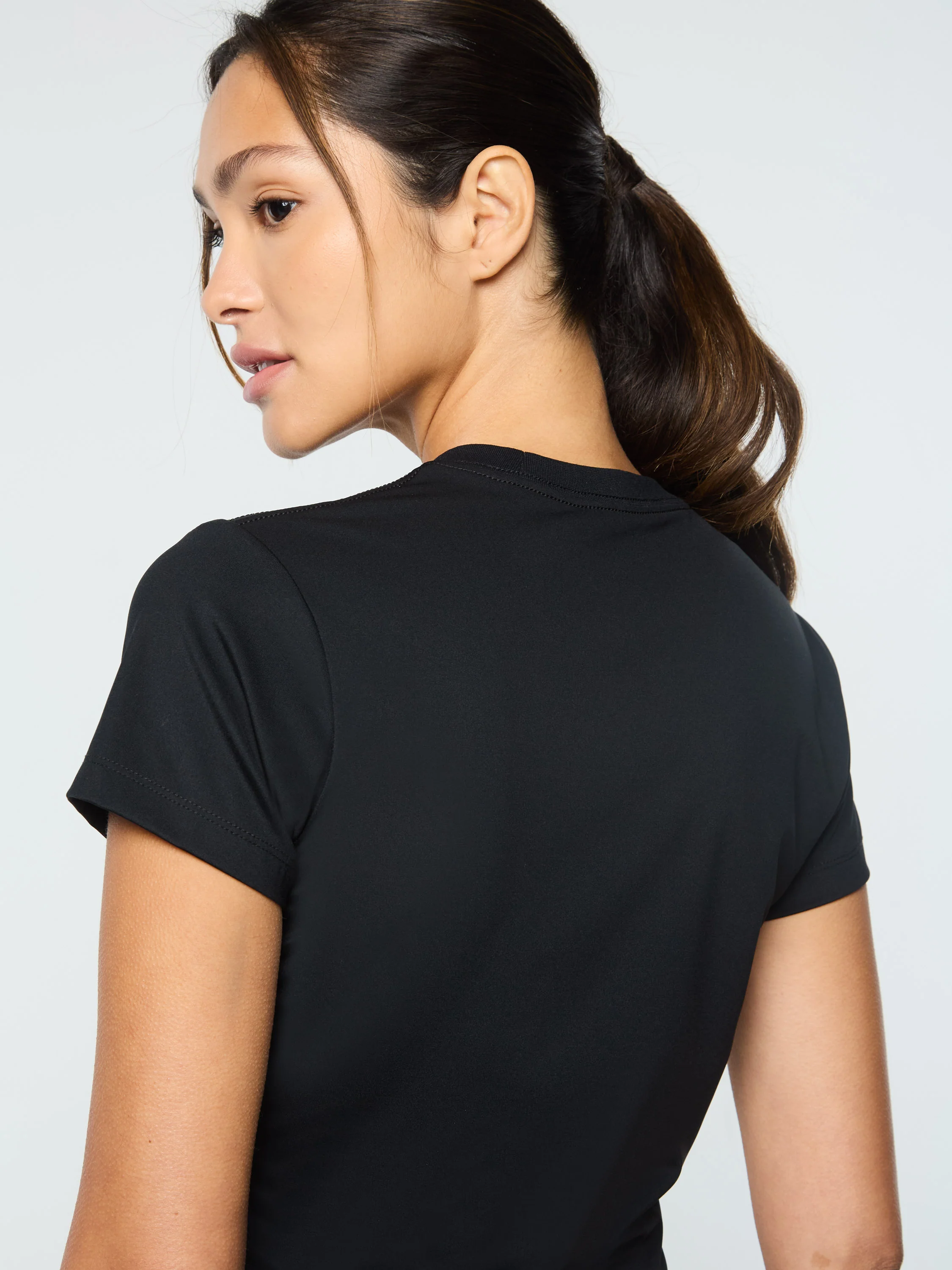 Mirano Fitted Crop Top- Black Beauty - Image 8