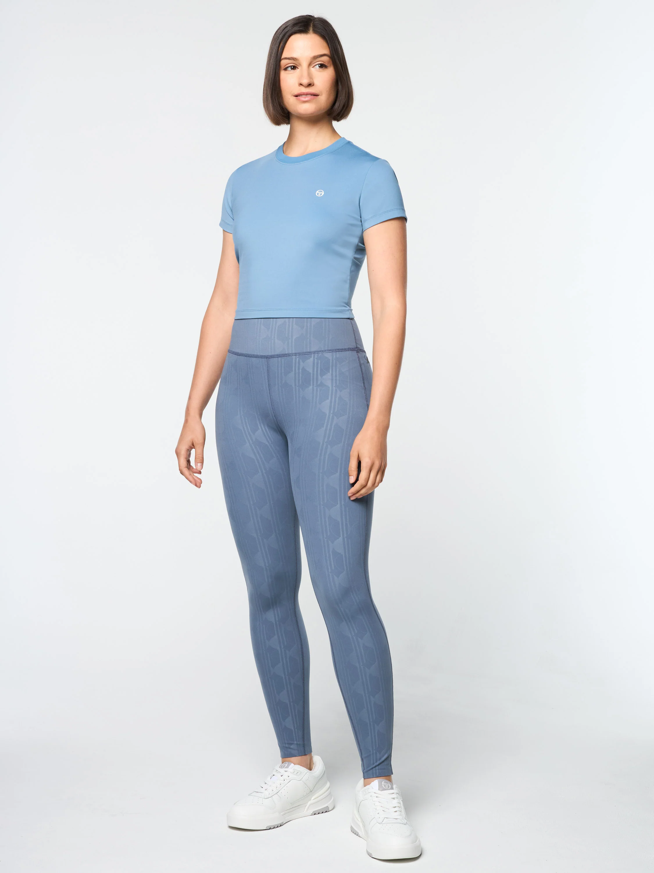 Mirano Fitted Crop Top- Coronet Blue - Image 3