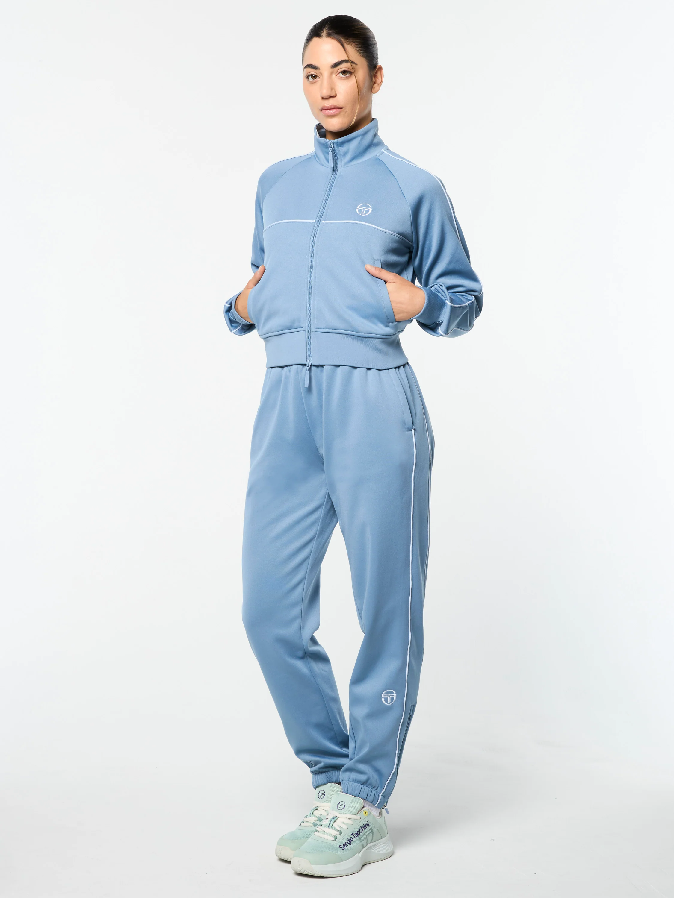 Miss Lioni Track Jacket- Faded Denim - Image 6