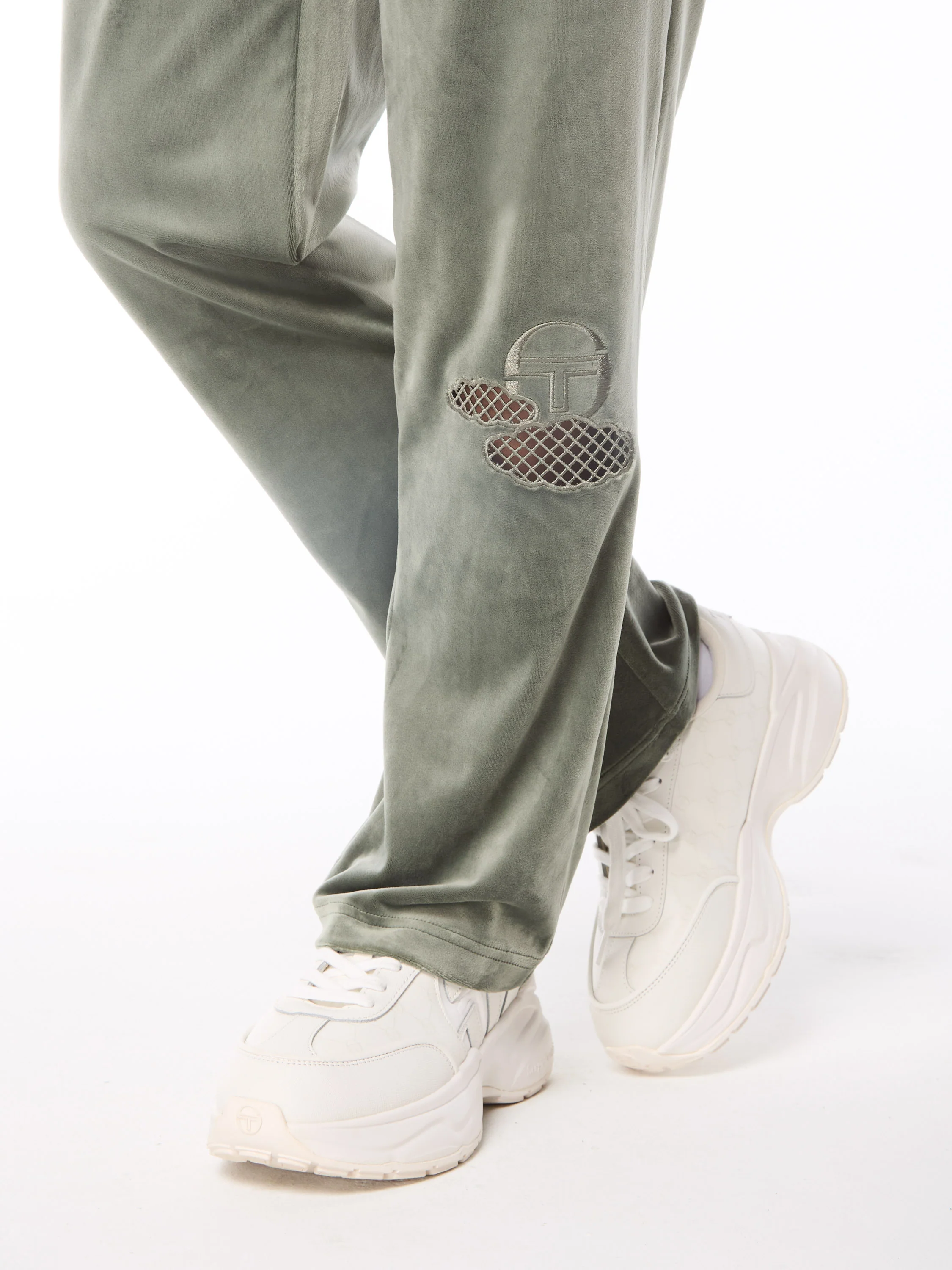 Nuvola Velour Track Pant-Agave Green - Image 5