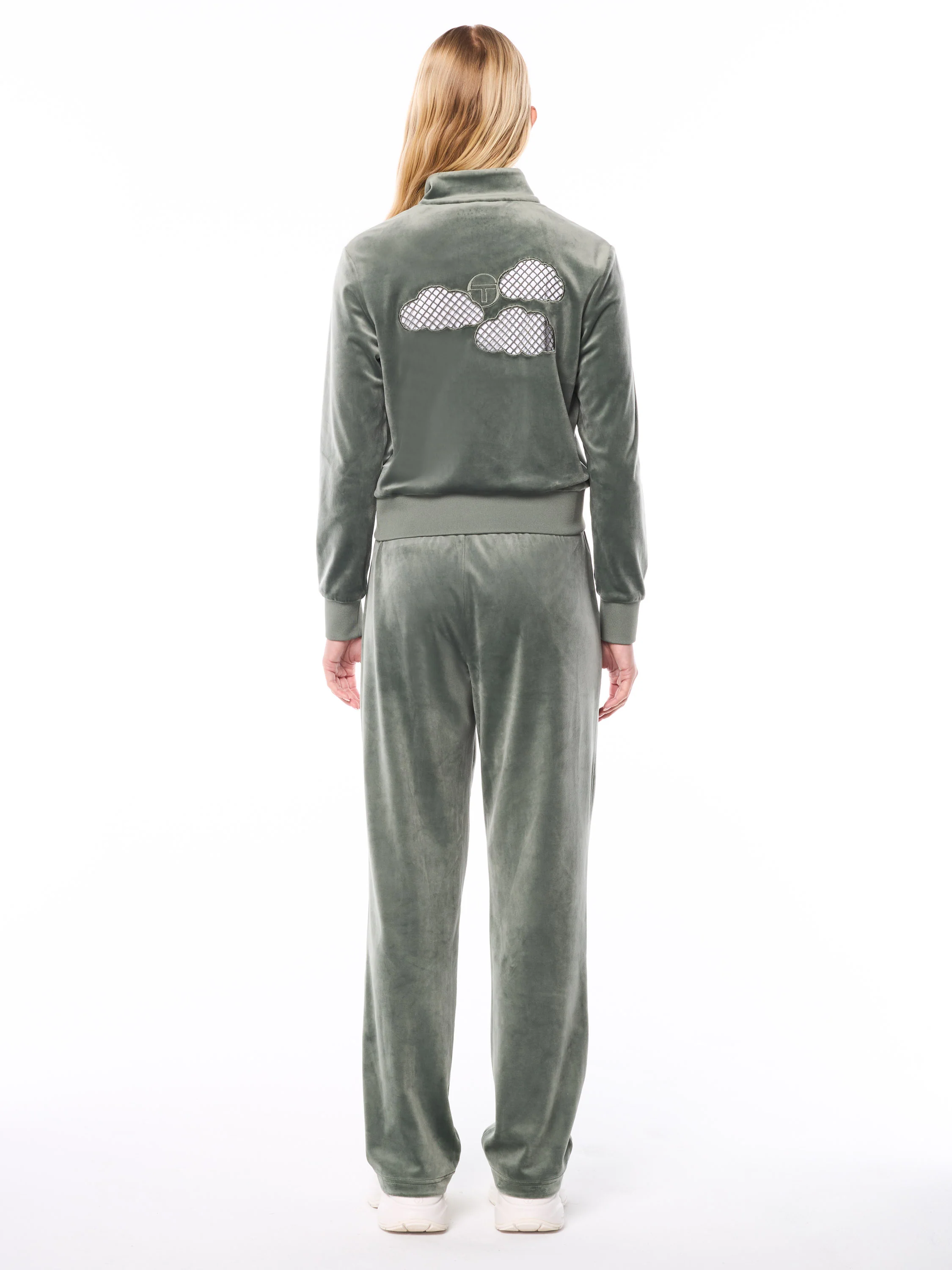 Nuvola Velour Track Pant-Agave Green - Image 7