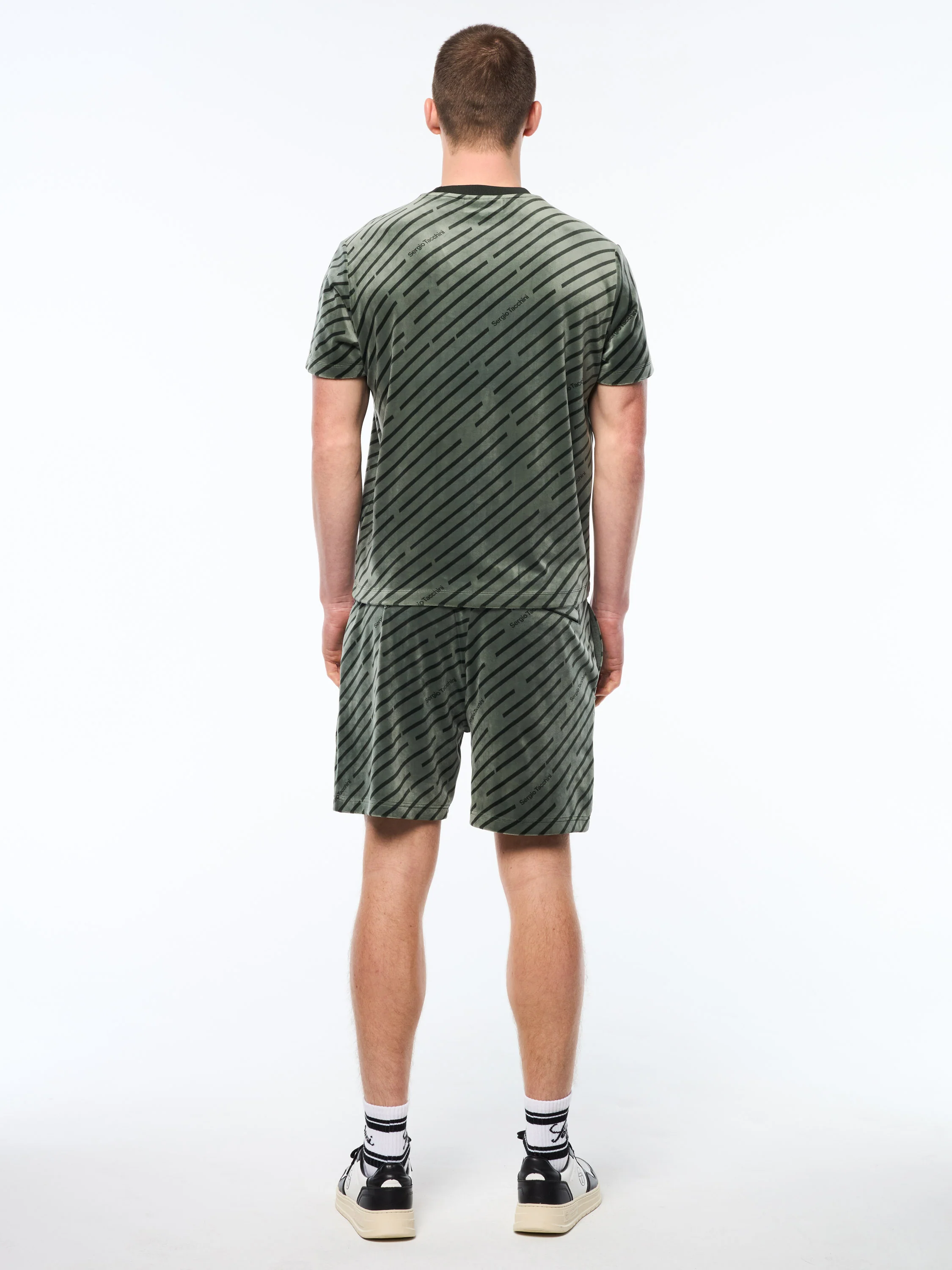 Obliquo Velour T-Shirt-Agave Green - Image 6