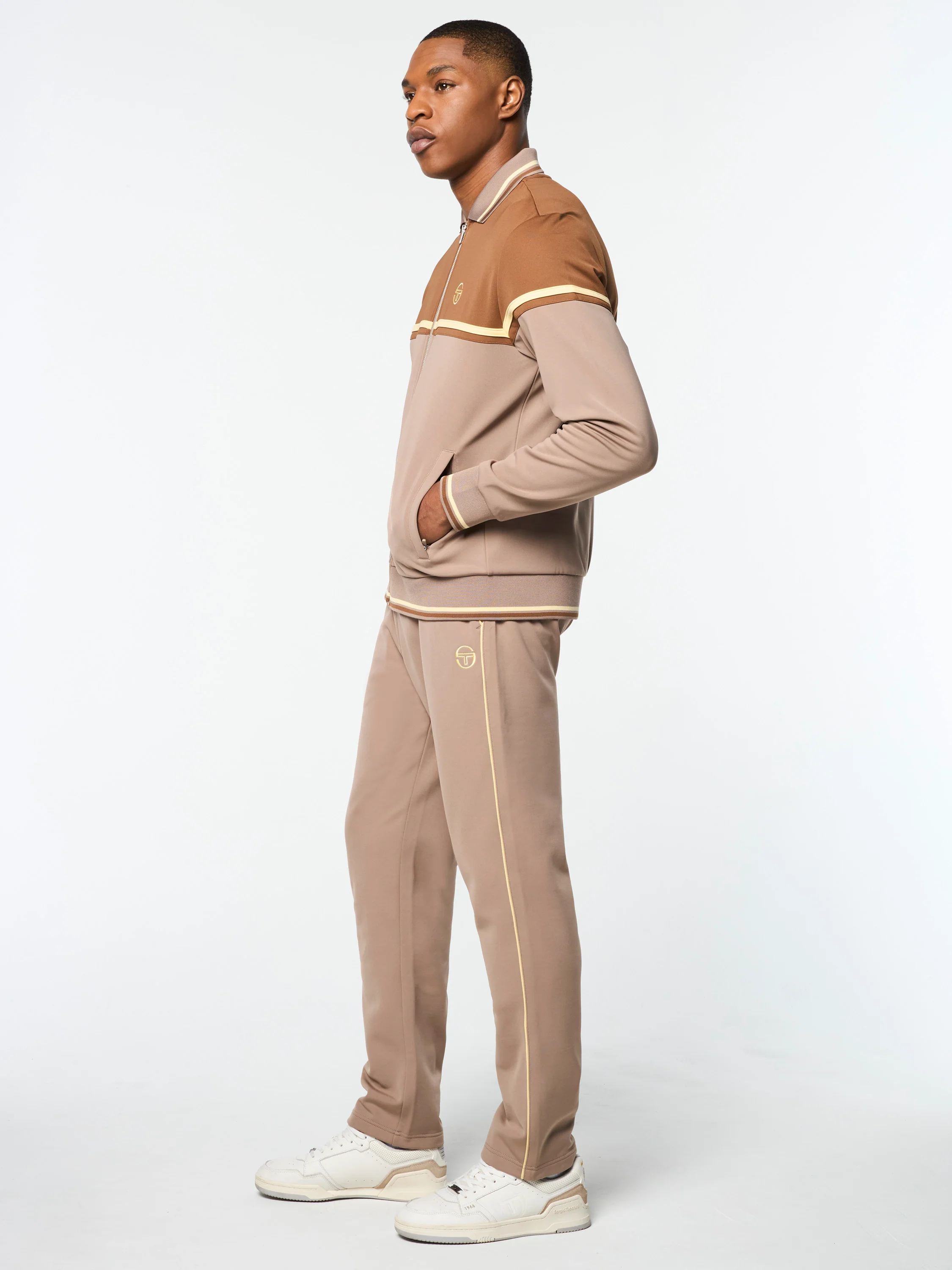 Olmi Track Jacket- Taupe Grey - Image 4
