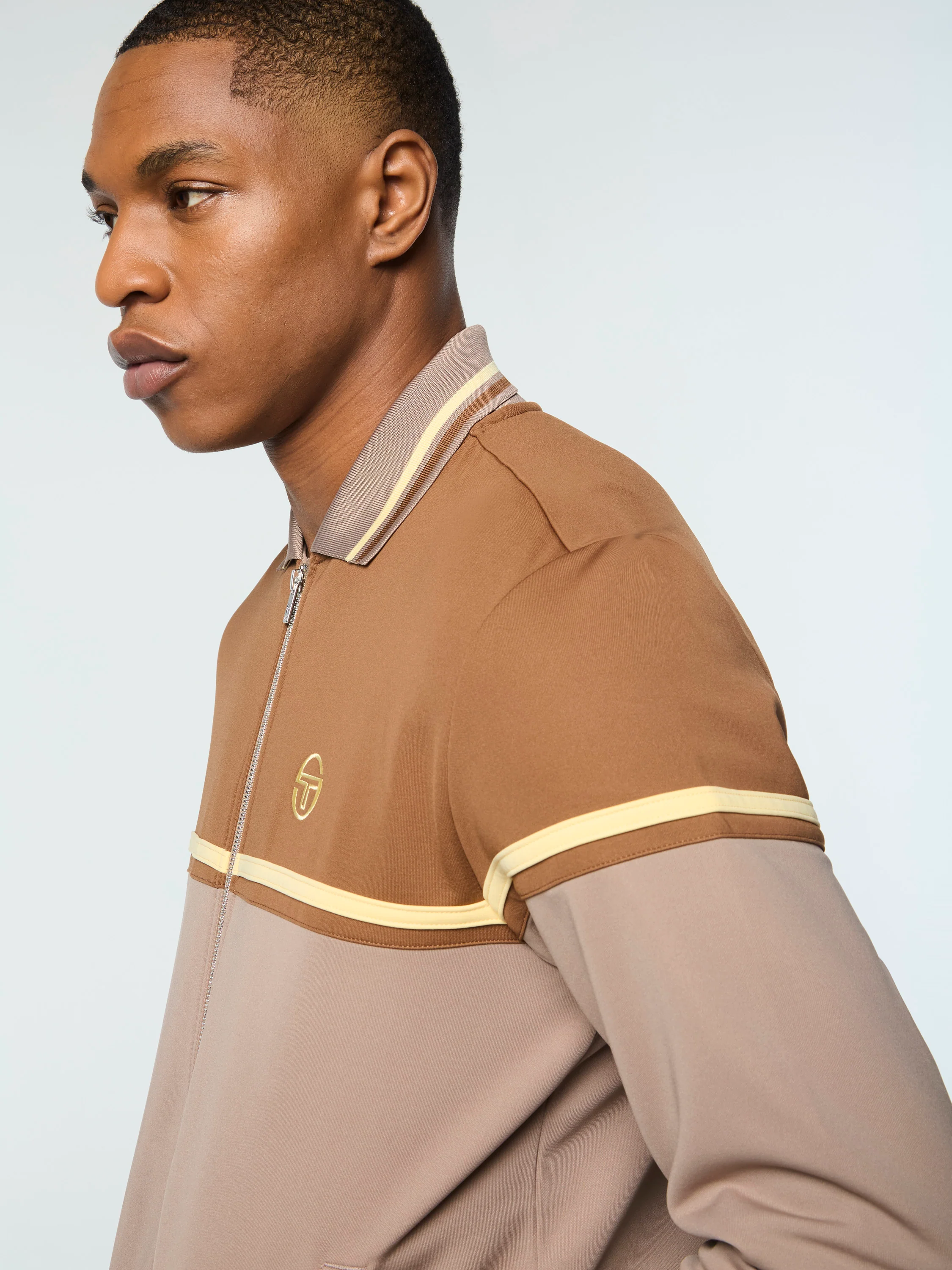 Olmi Track Jacket- Taupe Grey - Image 7