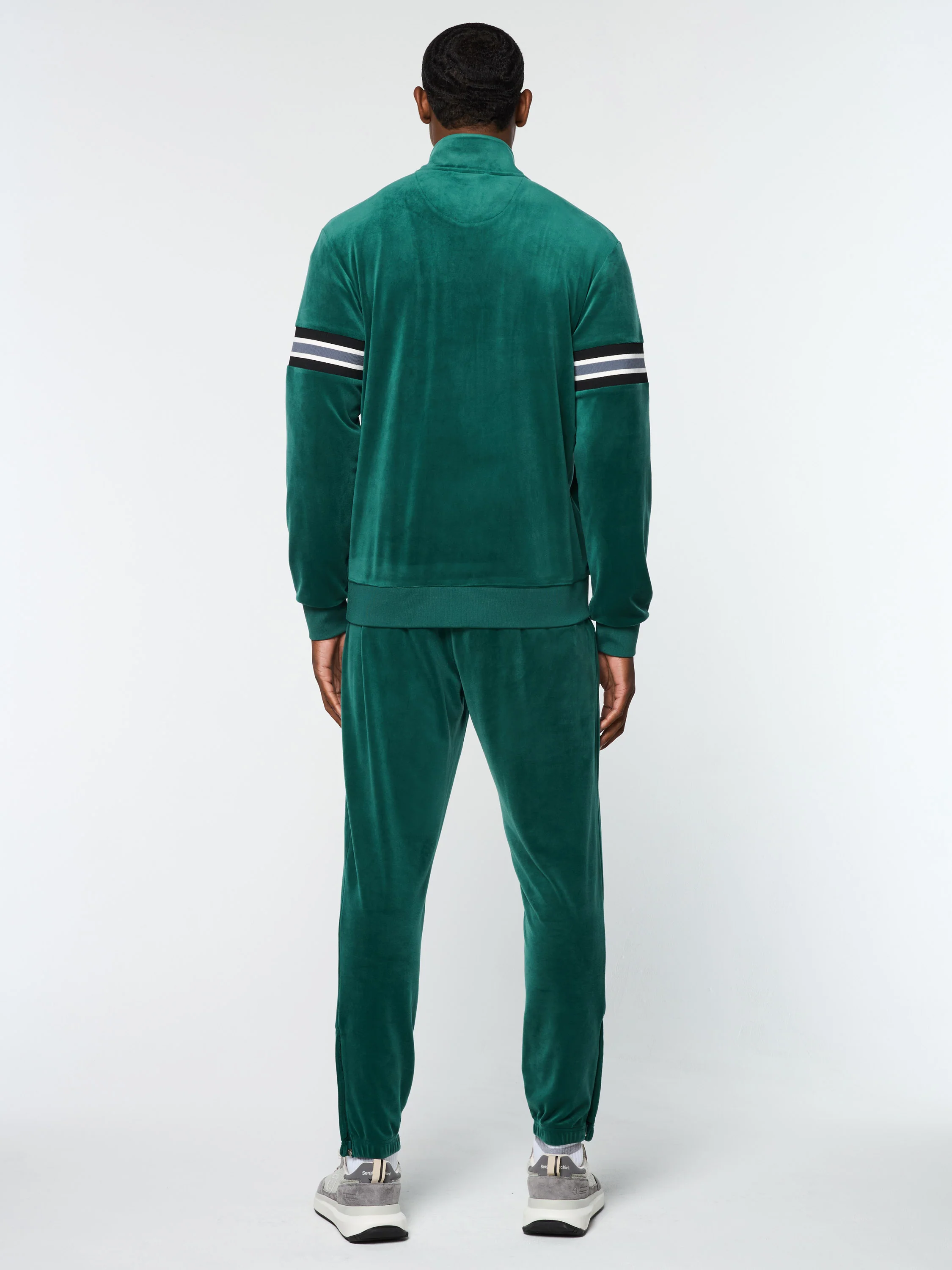 Ostuni Velour Track Jacket- Rainforest - Image 6