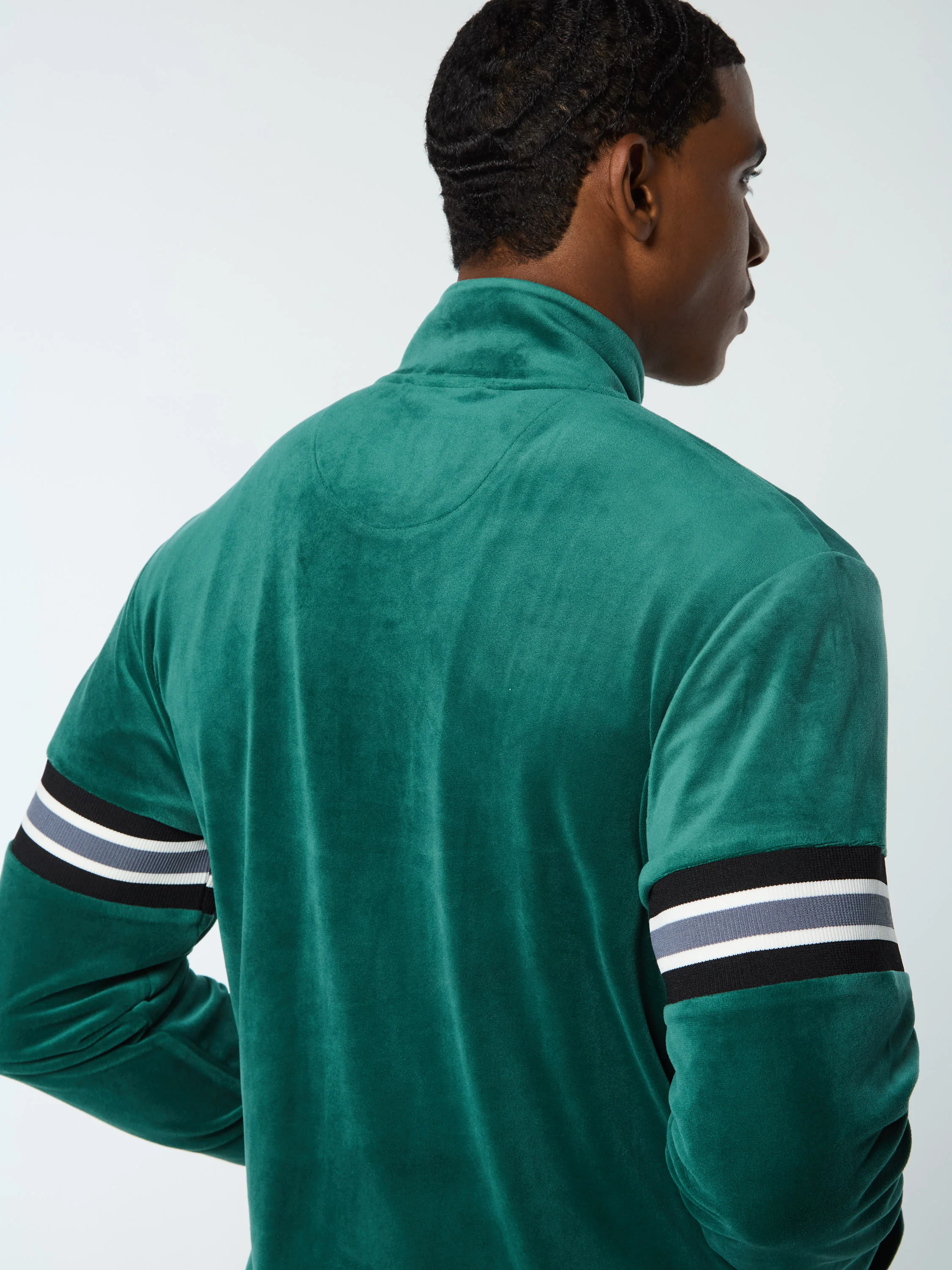 Ostuni Velour Track Jacket- Rainforest - Image 7