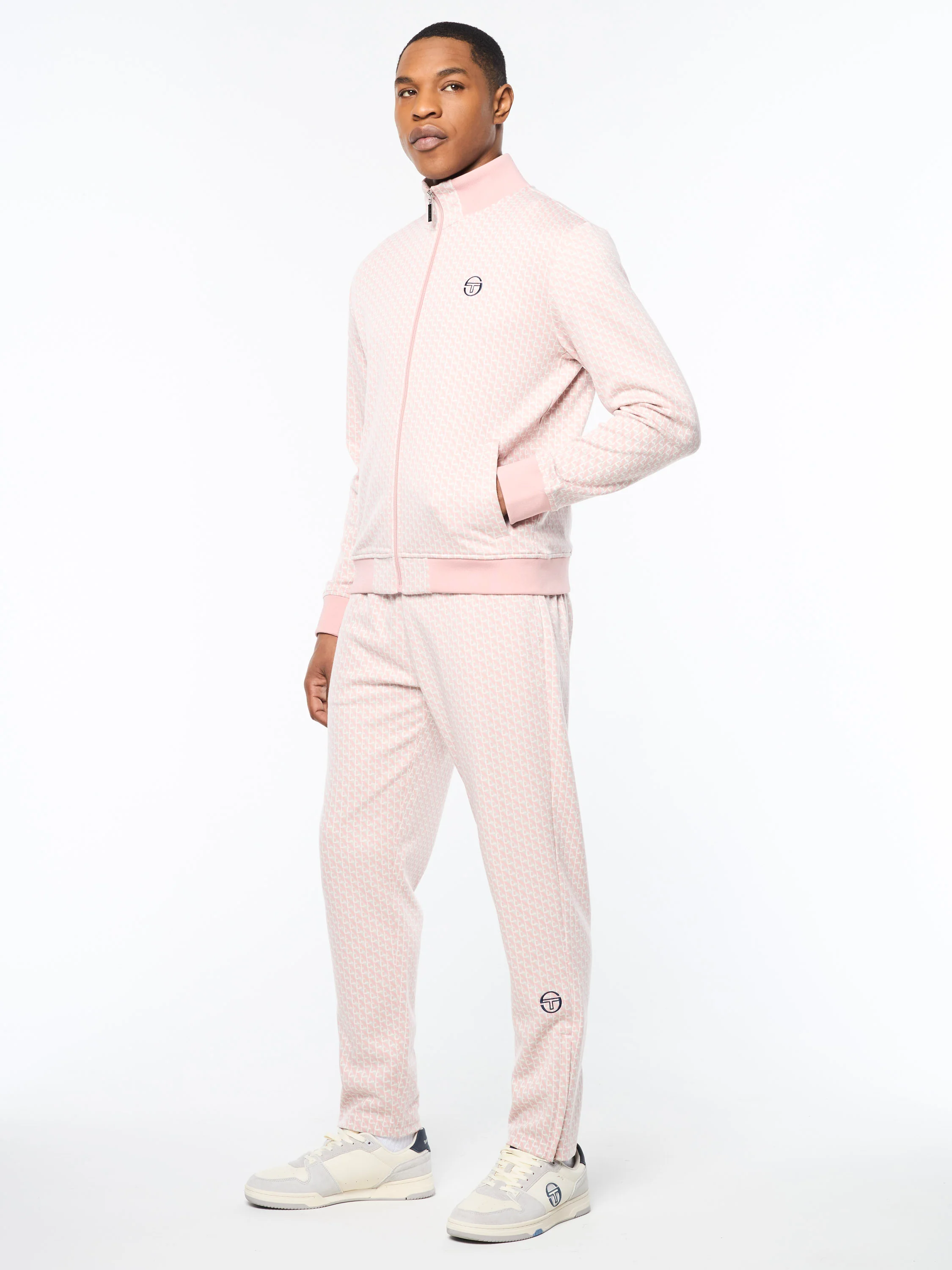 Paolo Knit Track Jacket- Pale Mauve - Image 5