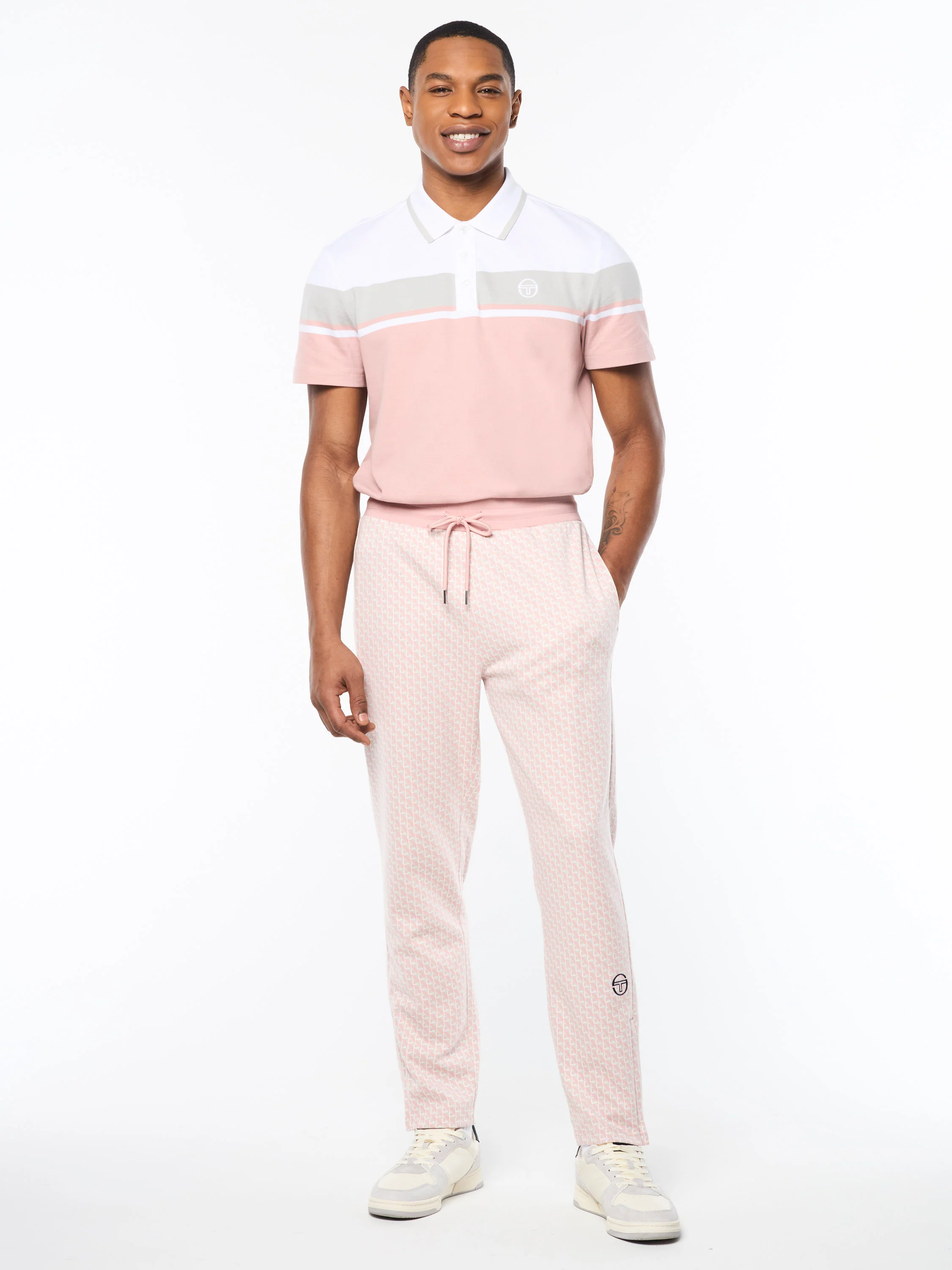 Paolo Knit Track Pant- Pale Mauve - Image 5