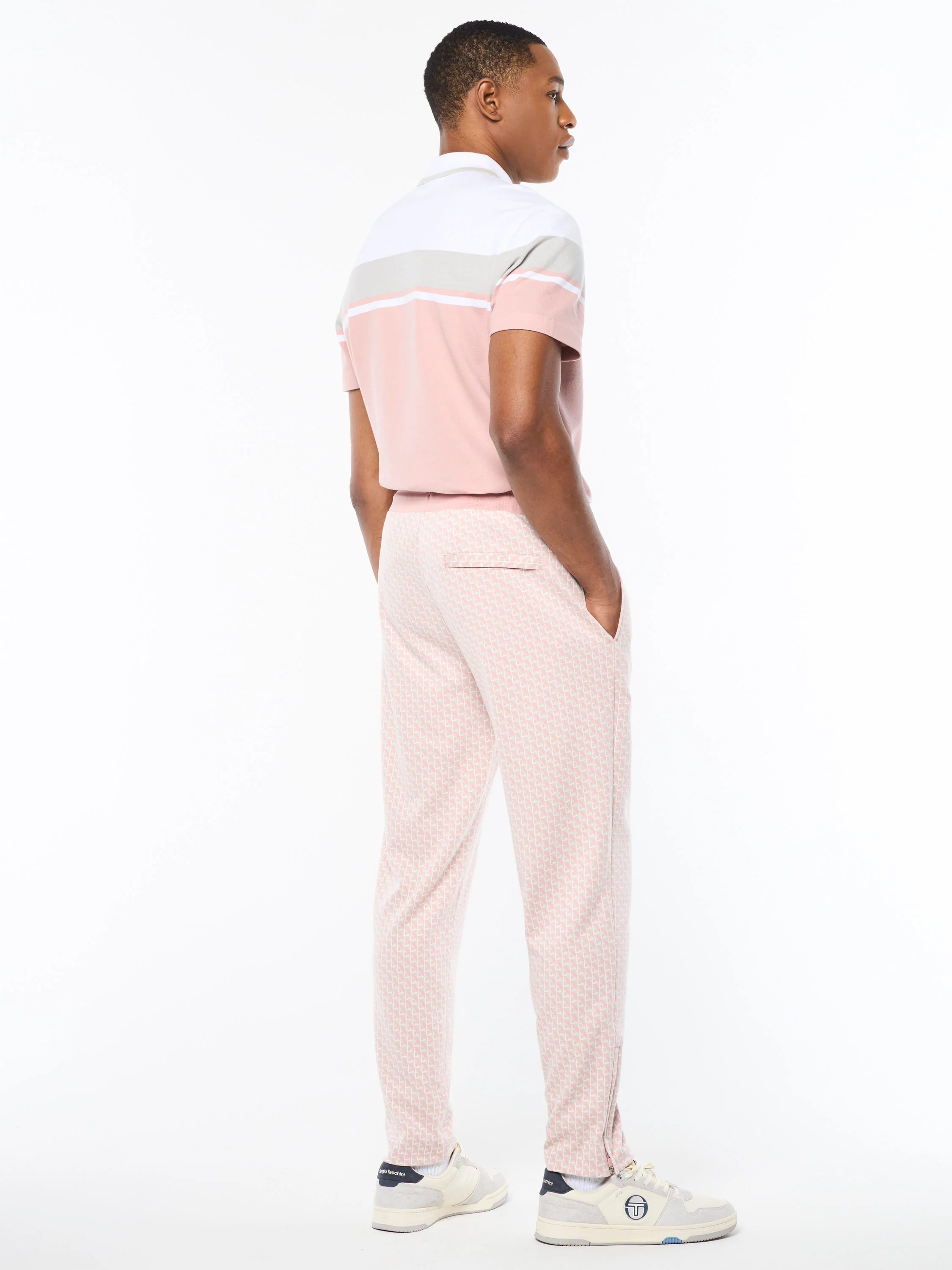 Paolo Knit Track Pant- Pale Mauve - Image 7