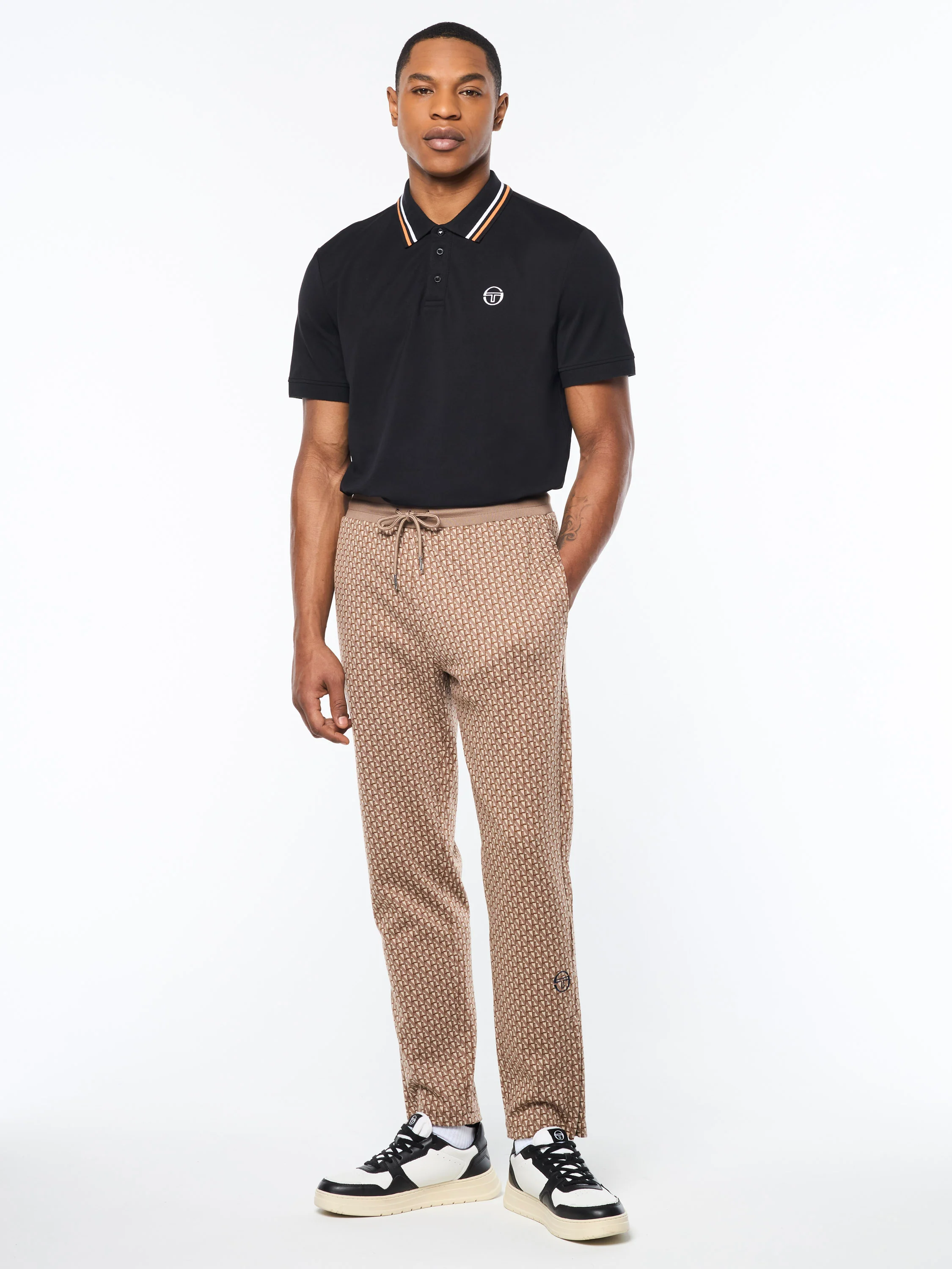 Paolo Knit Track Pant- Taupe Grey - Image 4