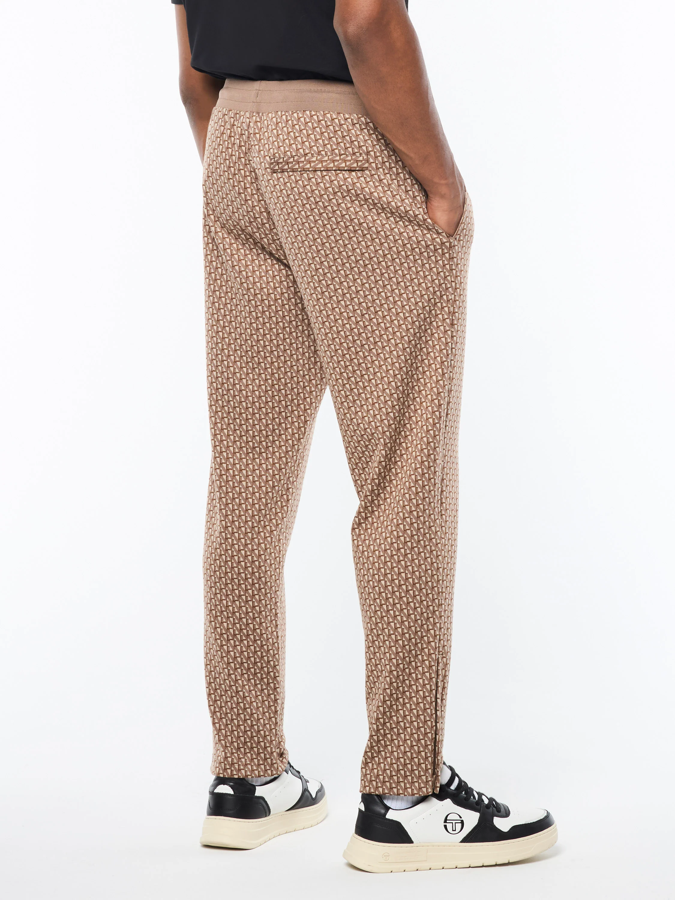 Paolo Knit Track Pant- Taupe Grey - Image 5