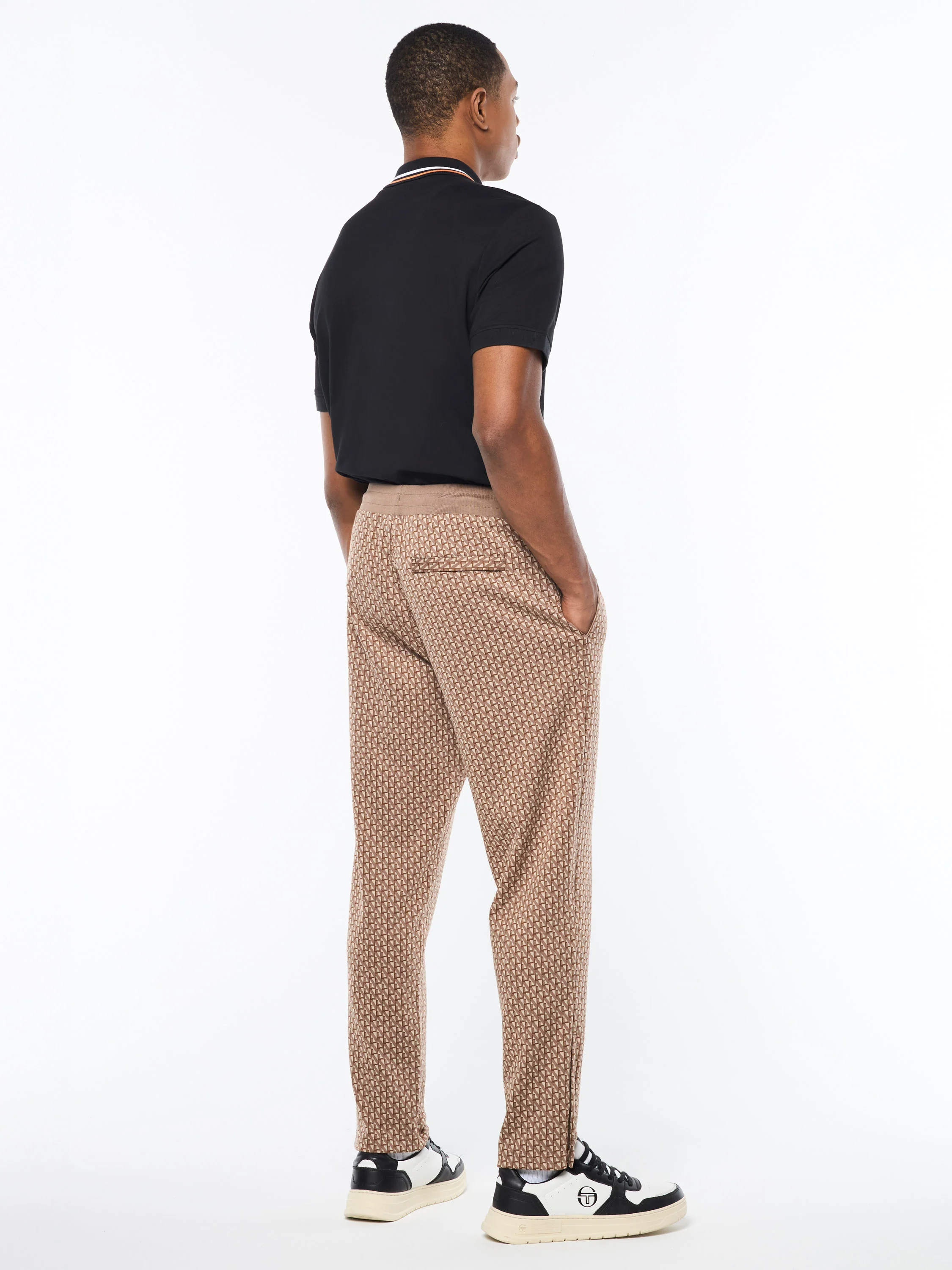 Paolo Knit Track Pant- Taupe Grey - Image 7