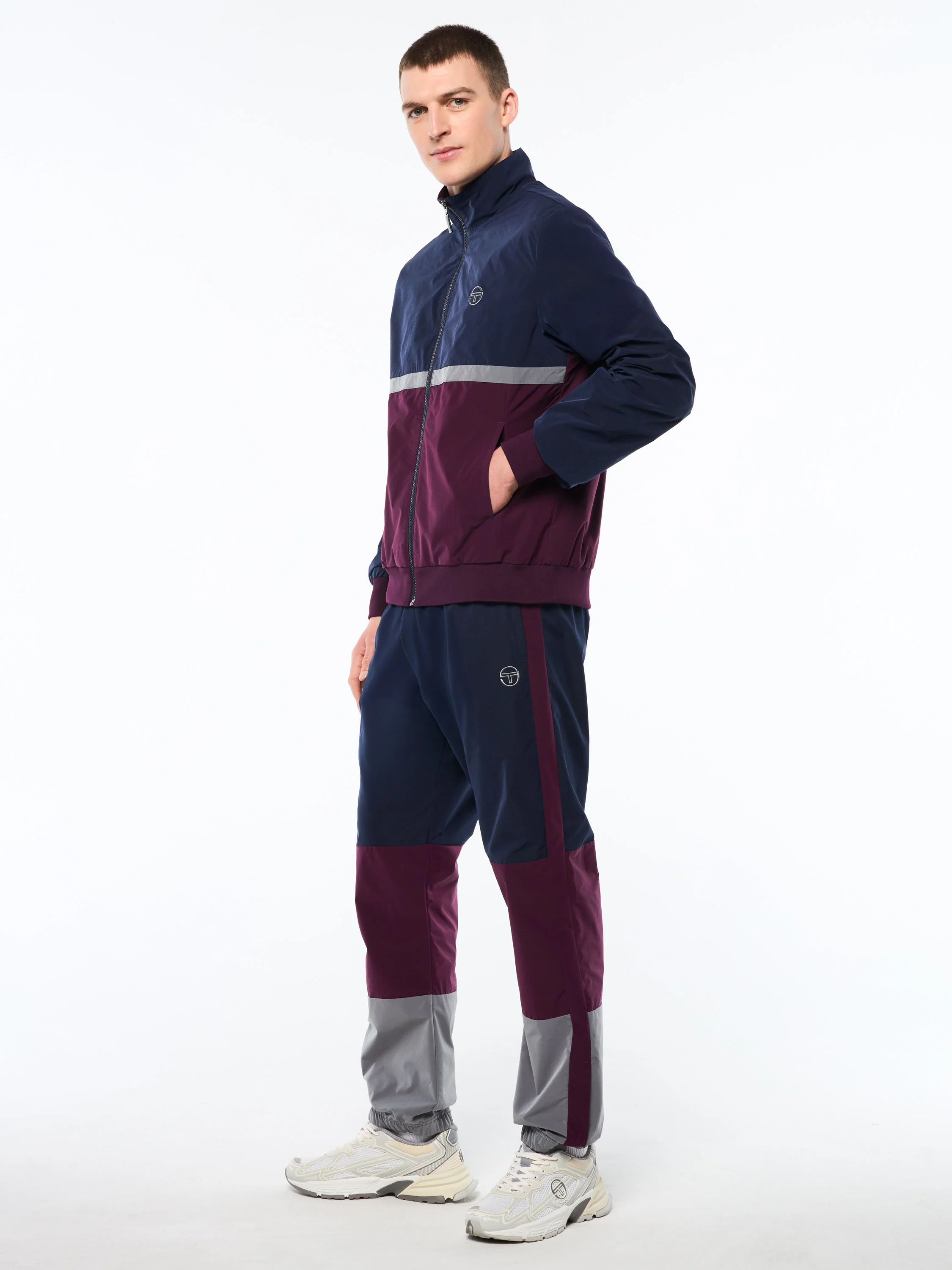 Portico Track Jacket- Maritime Blue - Image 3