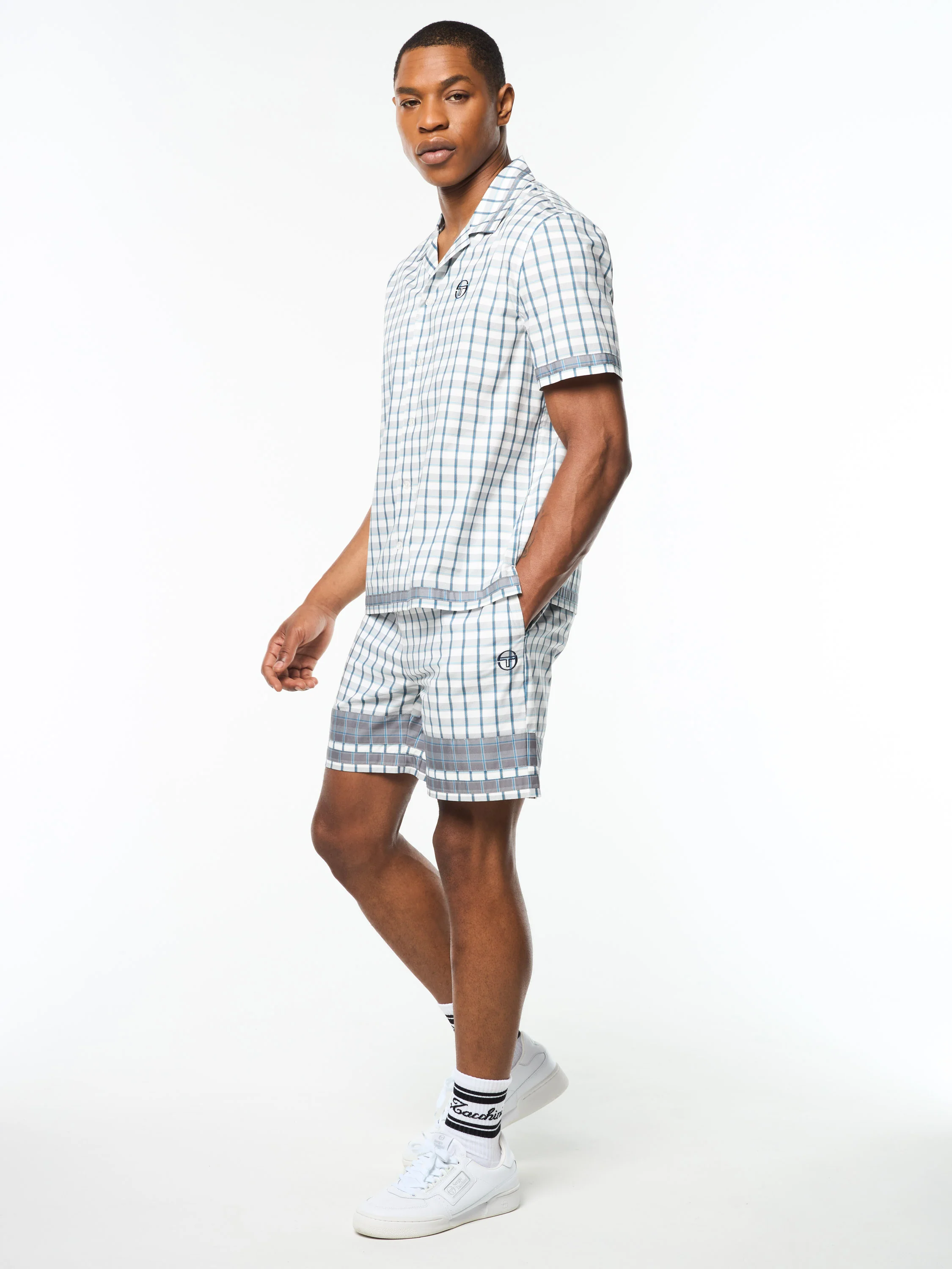 Quadretto Cabana Shirt- Brilliant White - Image 4