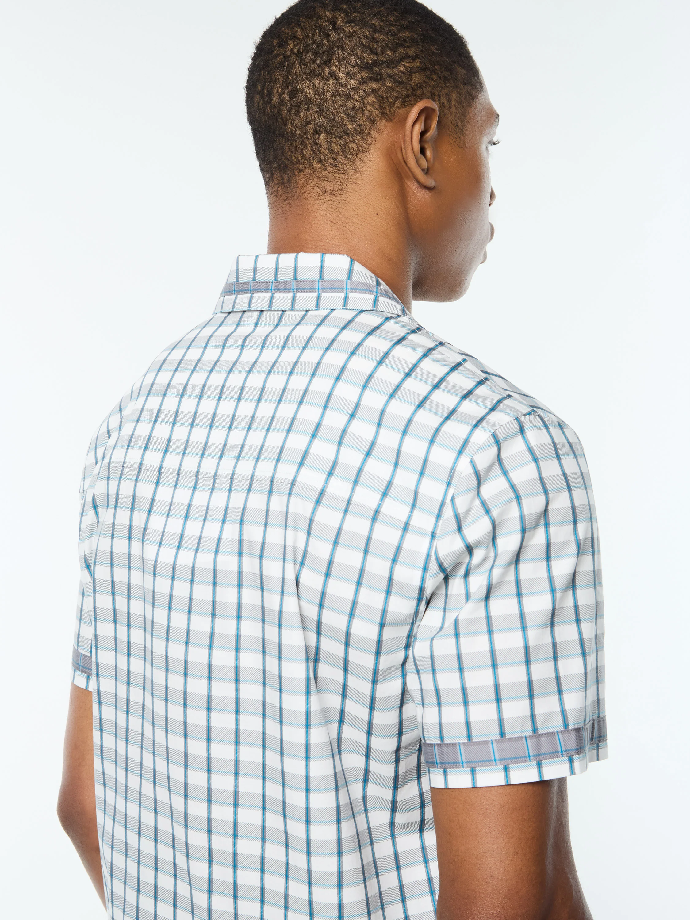 Quadretto Cabana Shirt- Brilliant White - Image 6
