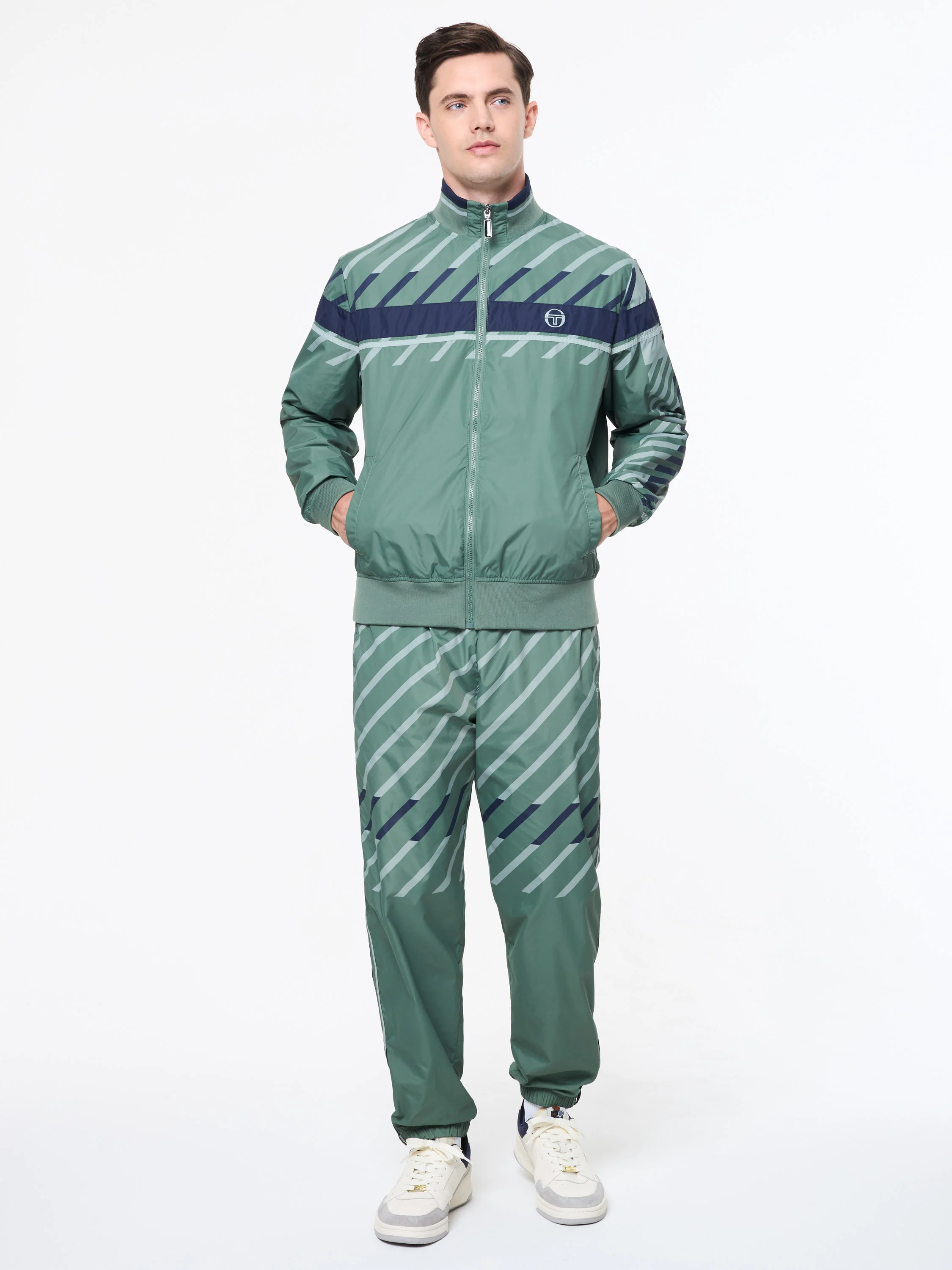 Quadretto Track Jacket- Duck Green - Image 3
