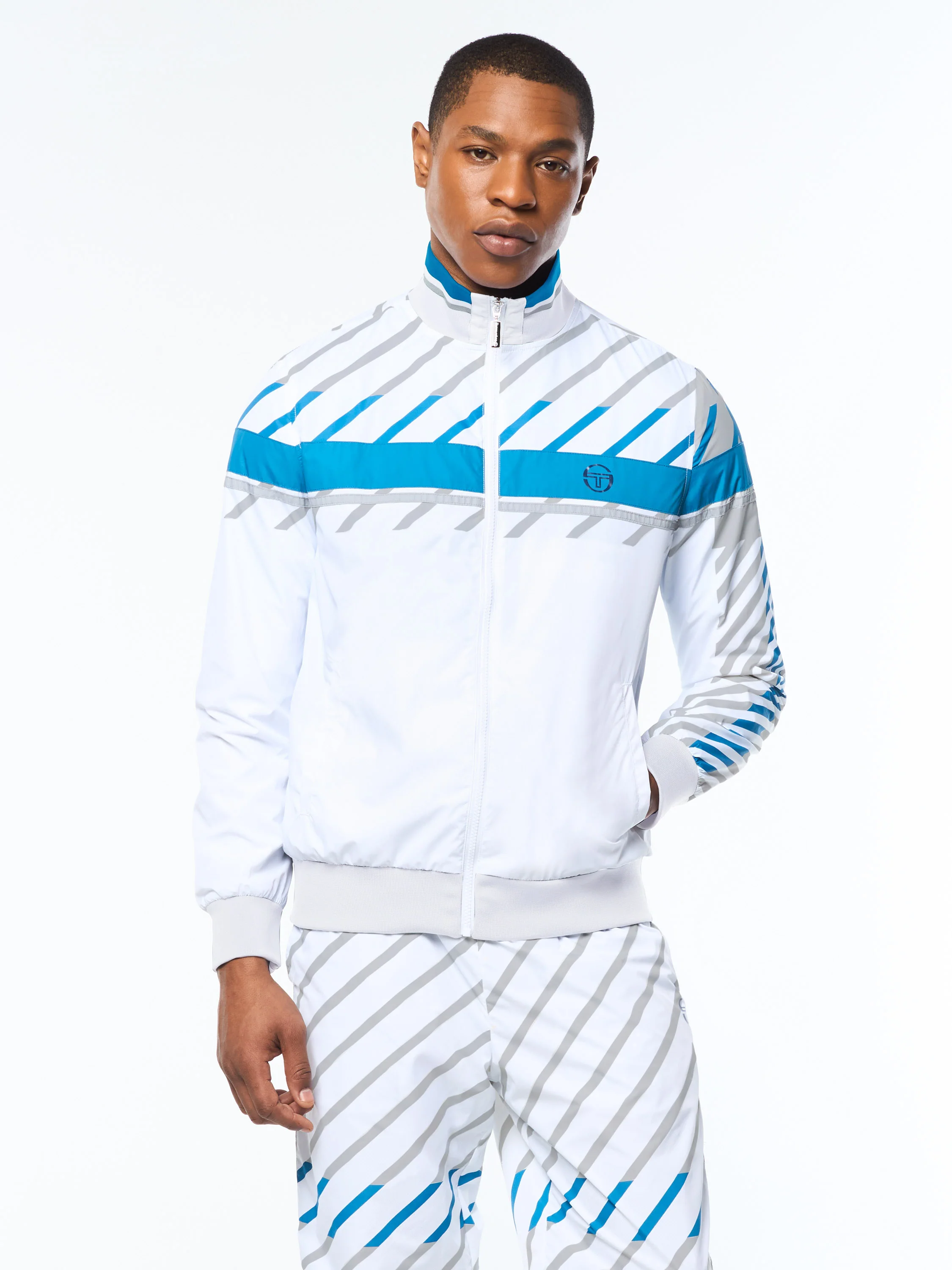 Quadretto Track Jacket- Brilliant White