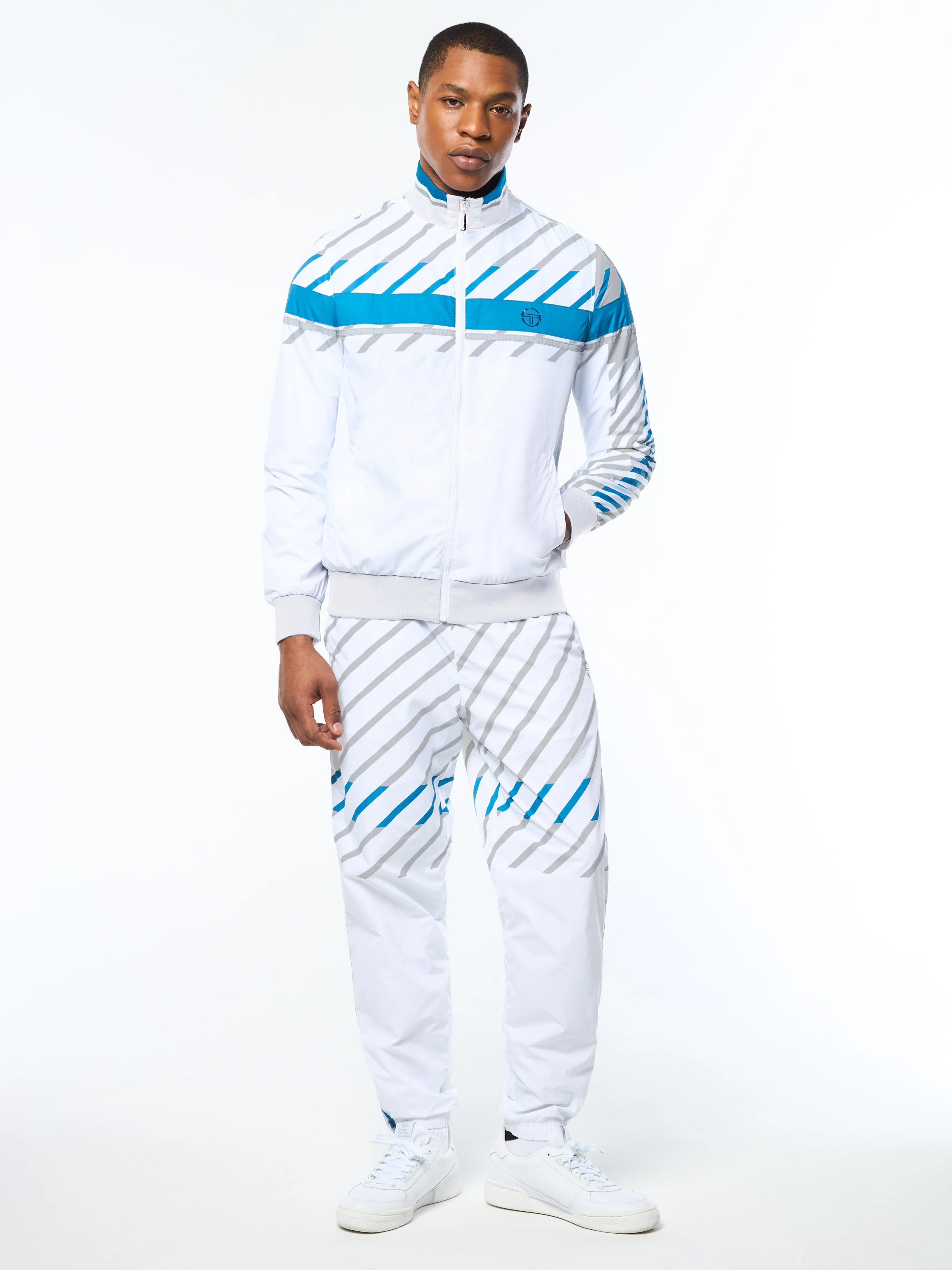 Quadretto Track Jacket- Brilliant White - Image 2