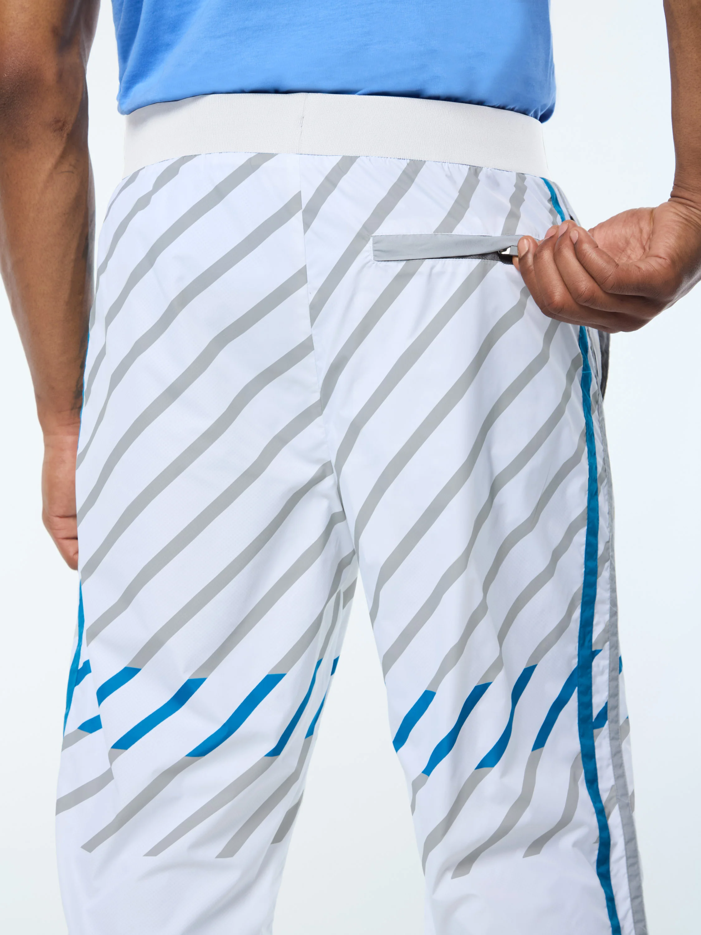 Quadretto Track Pant- Brilliant White - Image 7