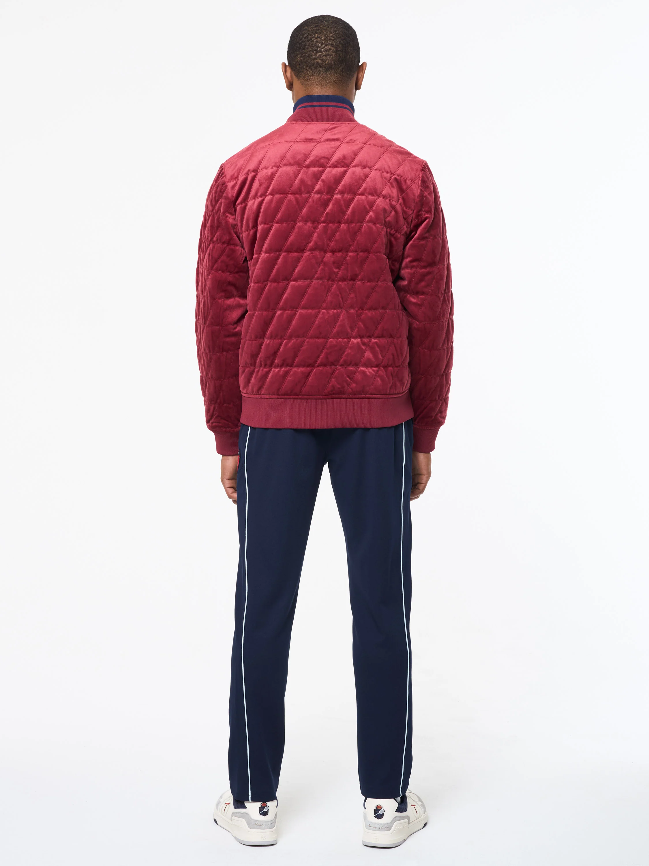 Redi Quilted Velour Bomber Jacket- Rhubarb - Image 5