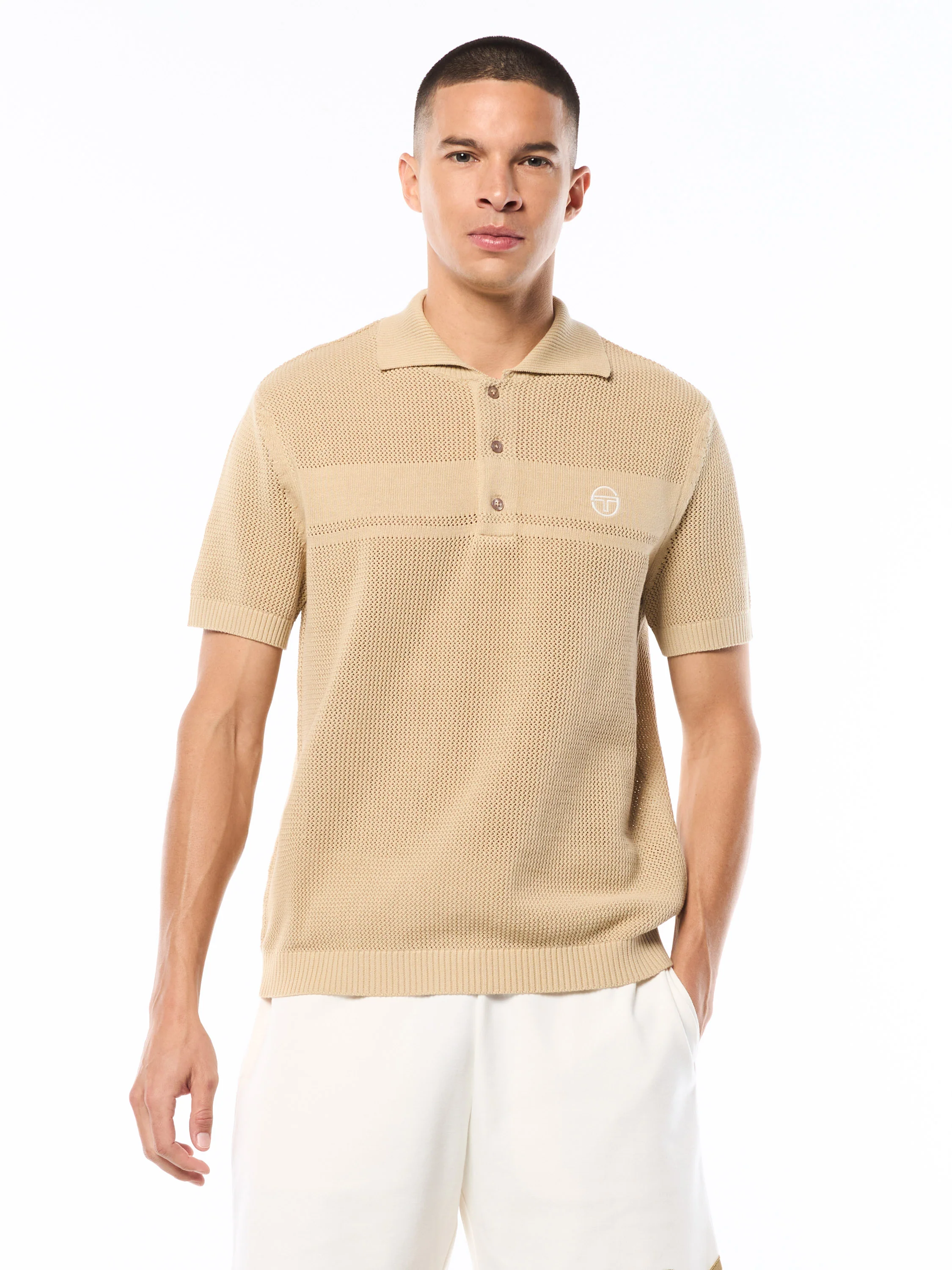 Sabino Knit Polo-Mojave Desert