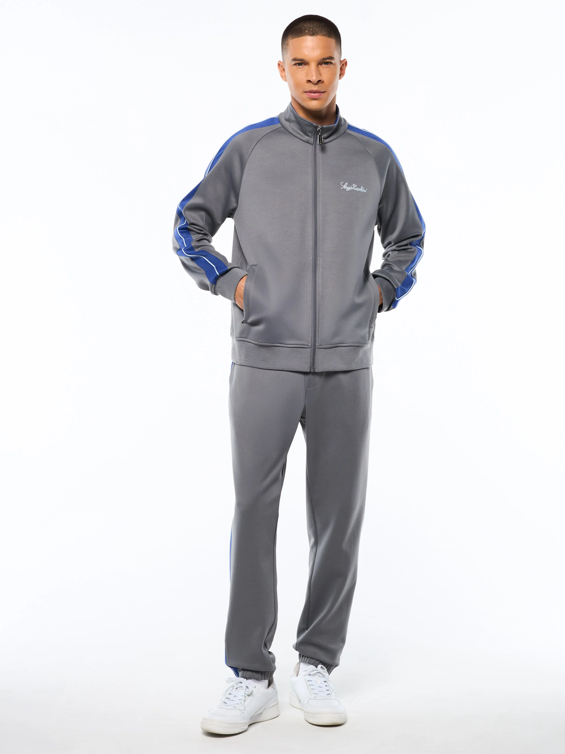Semplice Track Jacket-Quiet Shade - Image 8