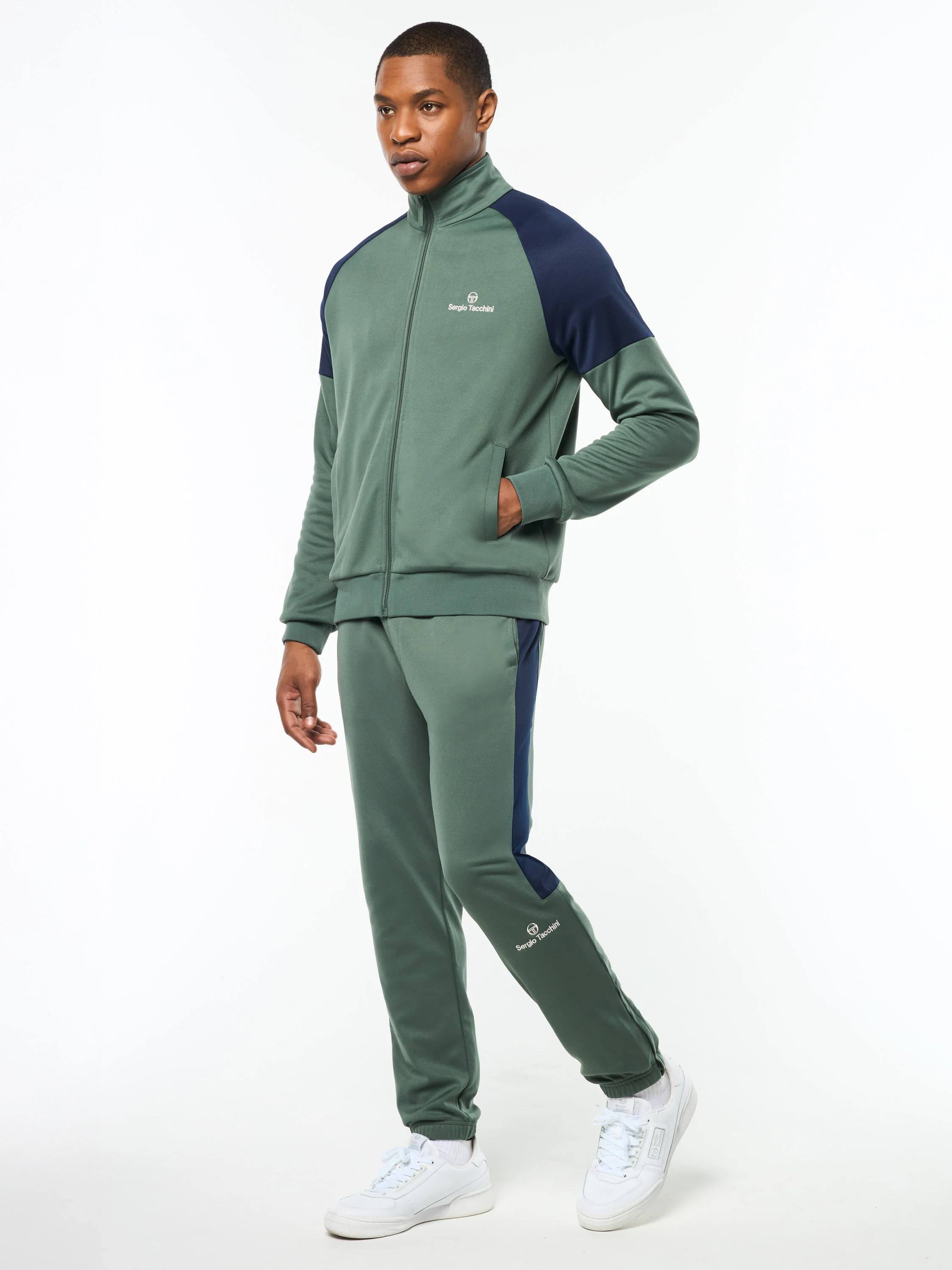 Spacco Track Jacket- Duck Green - Image 4