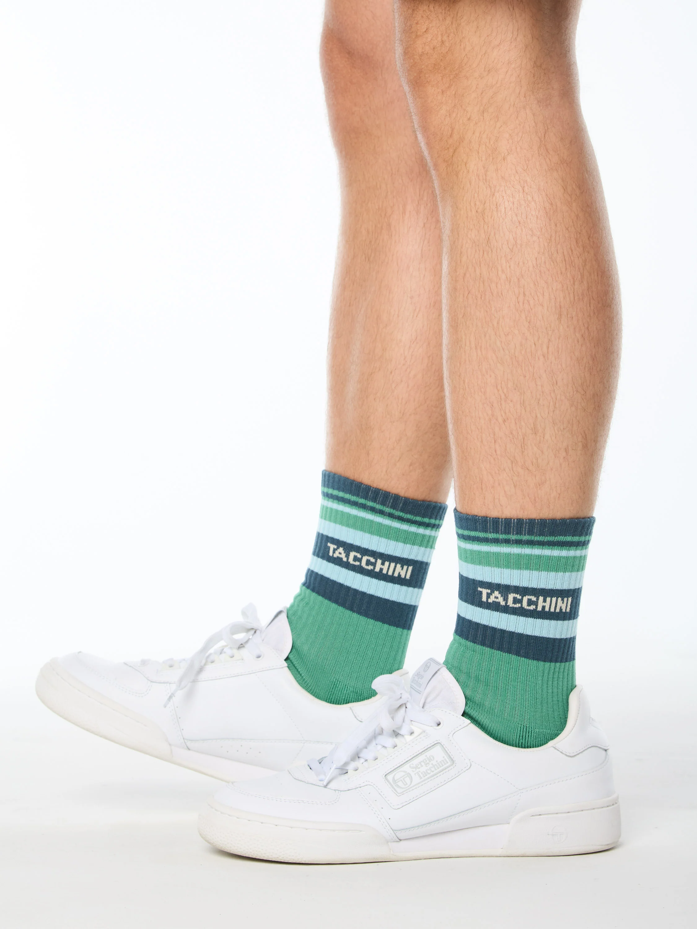 Strisce Sock-Bottle Green