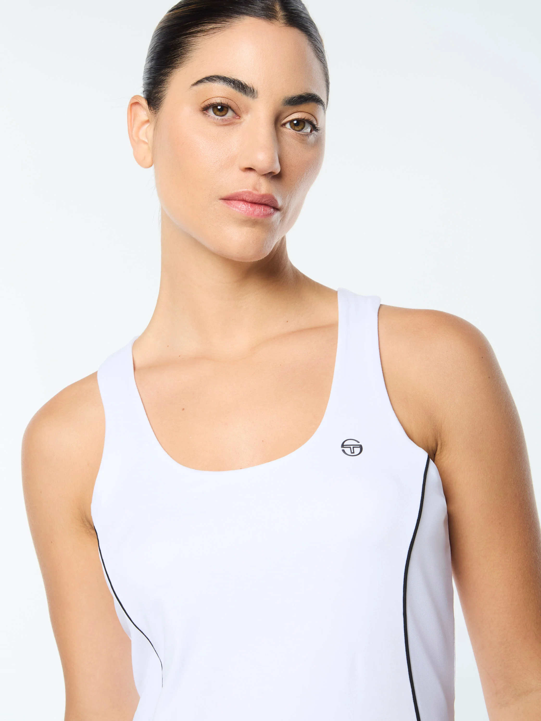 Tessa Scoop Neck Tank- Brilliant White - Image 9