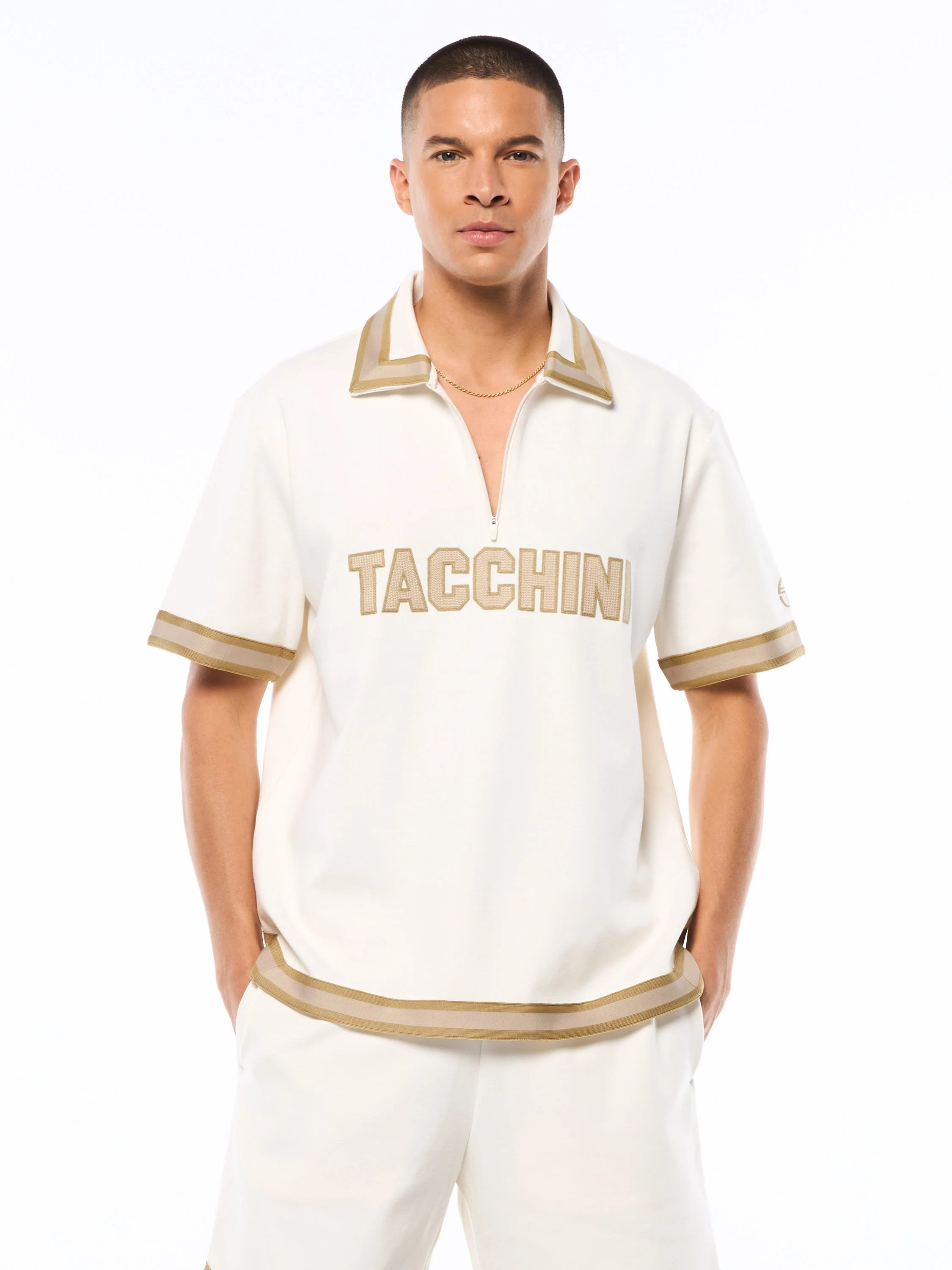 Tito Short Sleeve Polo-Gardenia