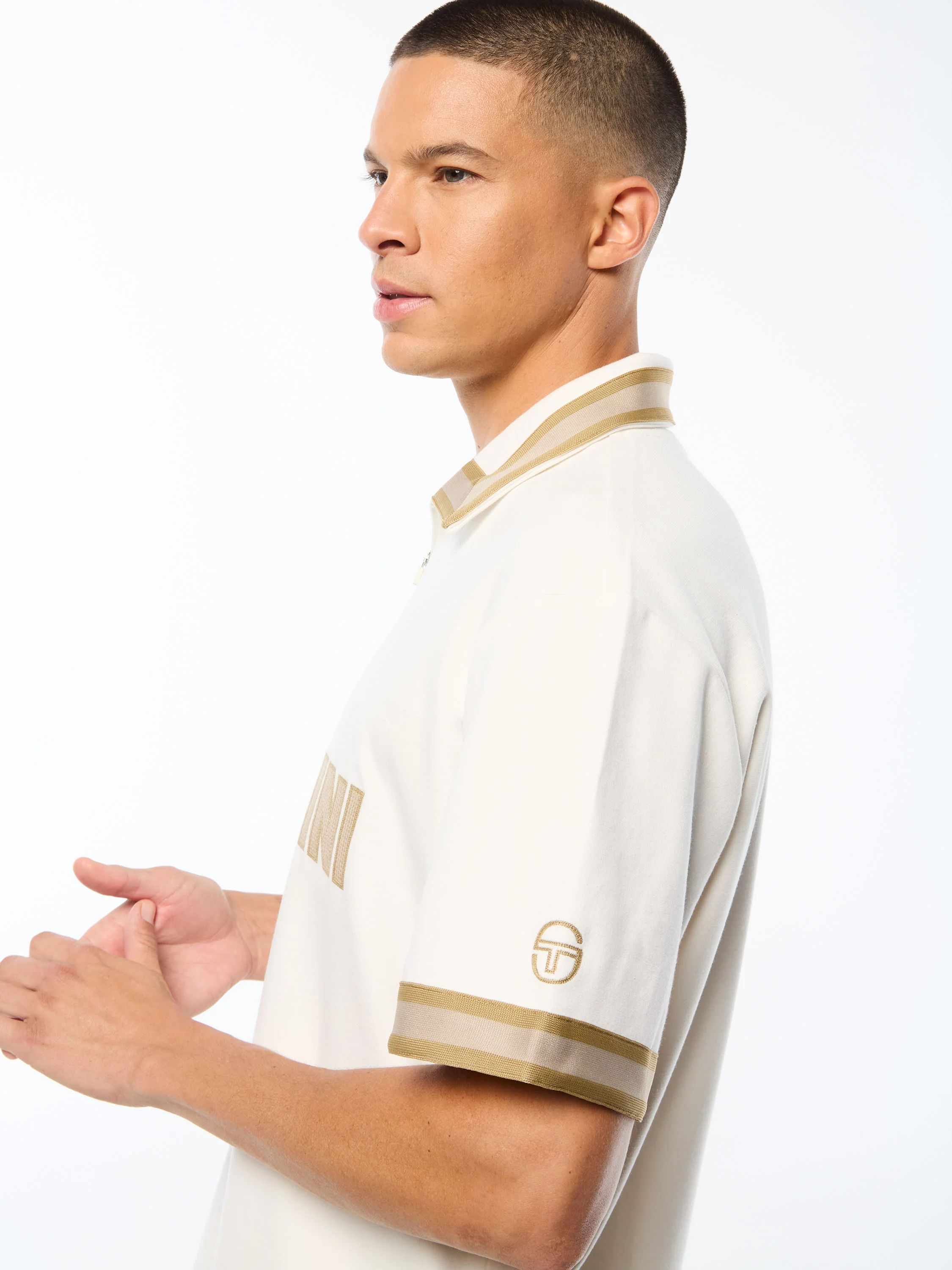 Tito Short Sleeve Polo-Gardenia - Image 6