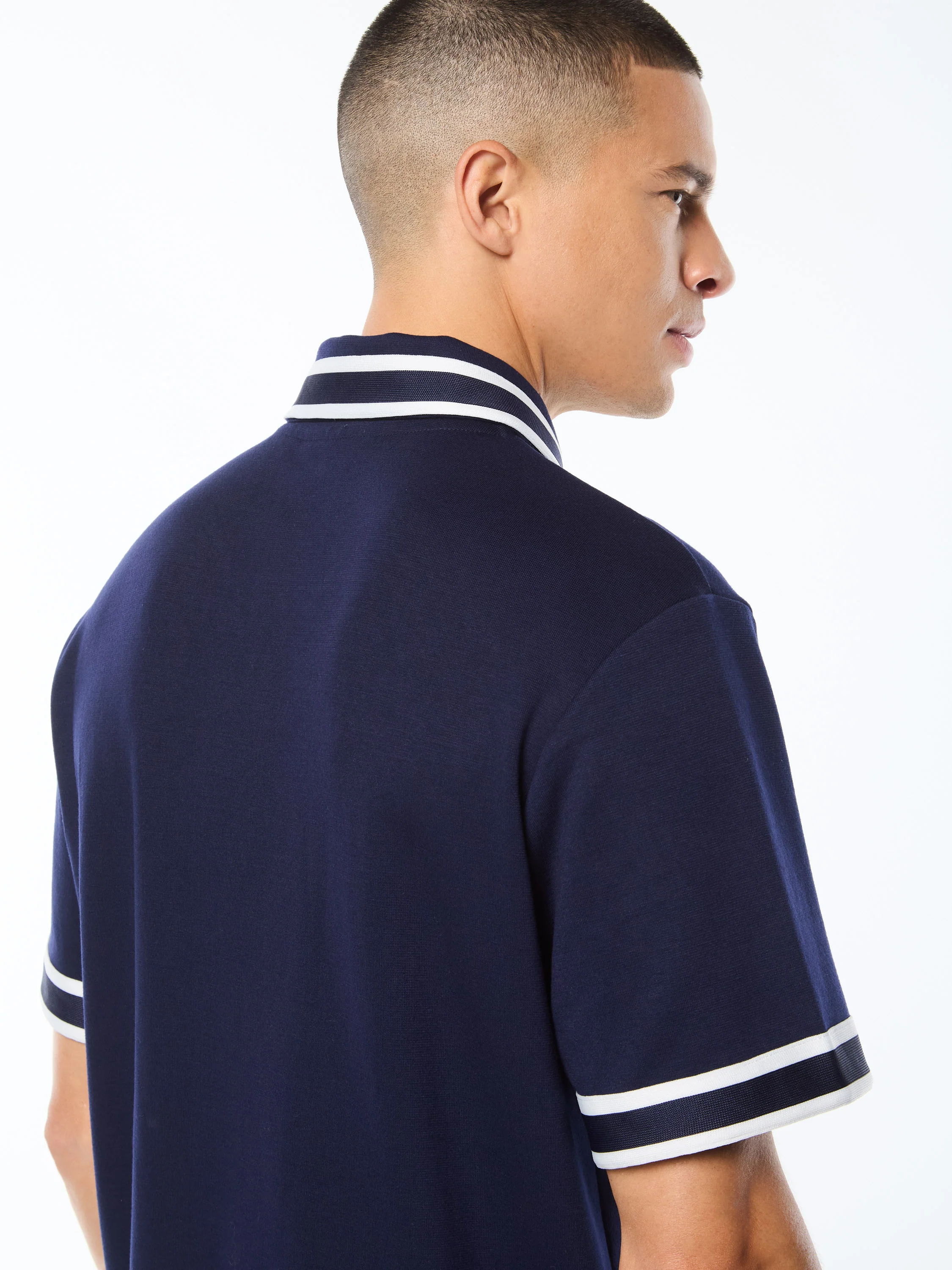 Tito Short Sleeve Polo-Maritime Blue - Image 6