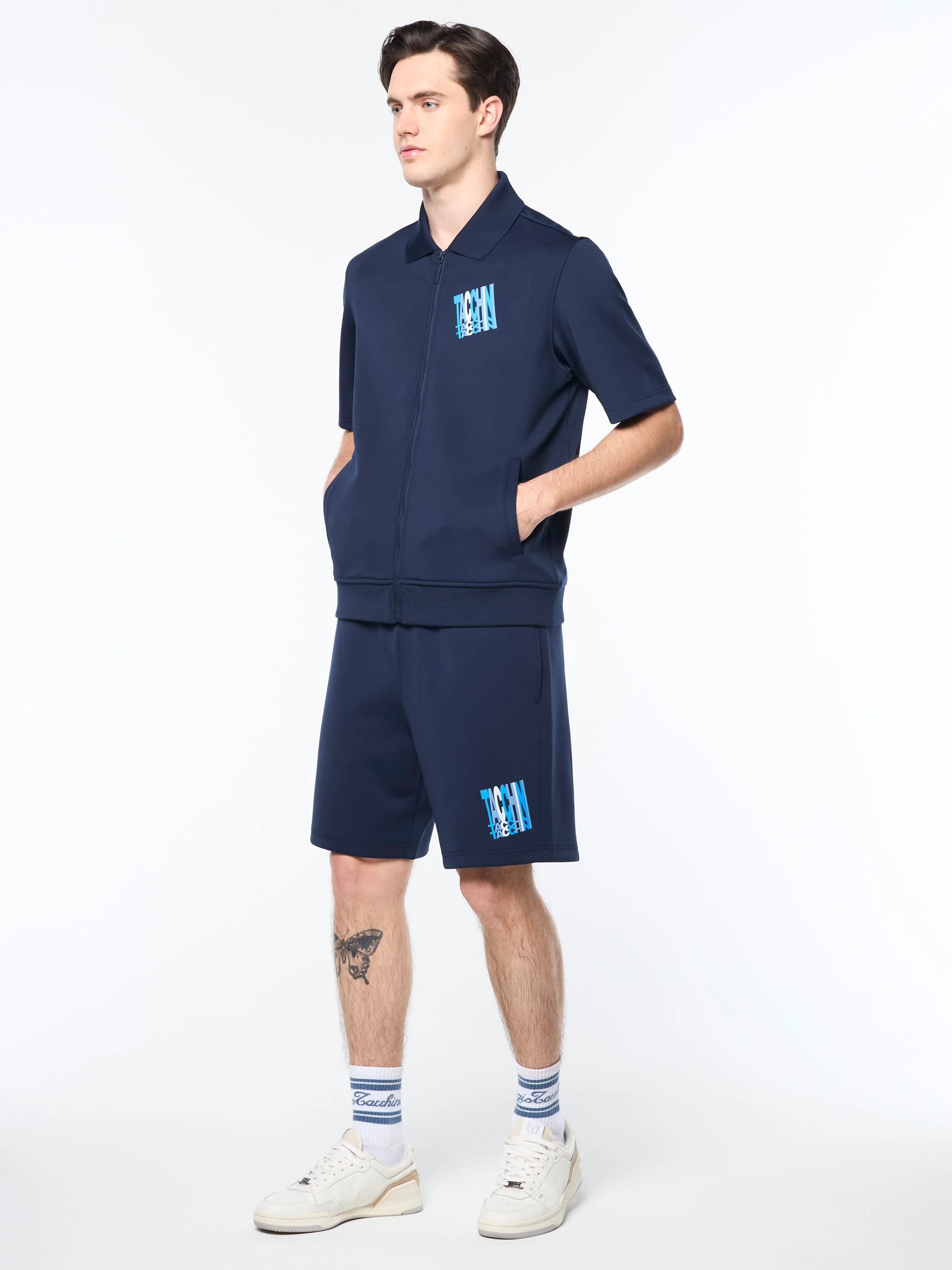 Urso Short Sleeve Track Jacket- Maritime Blue - Image 5